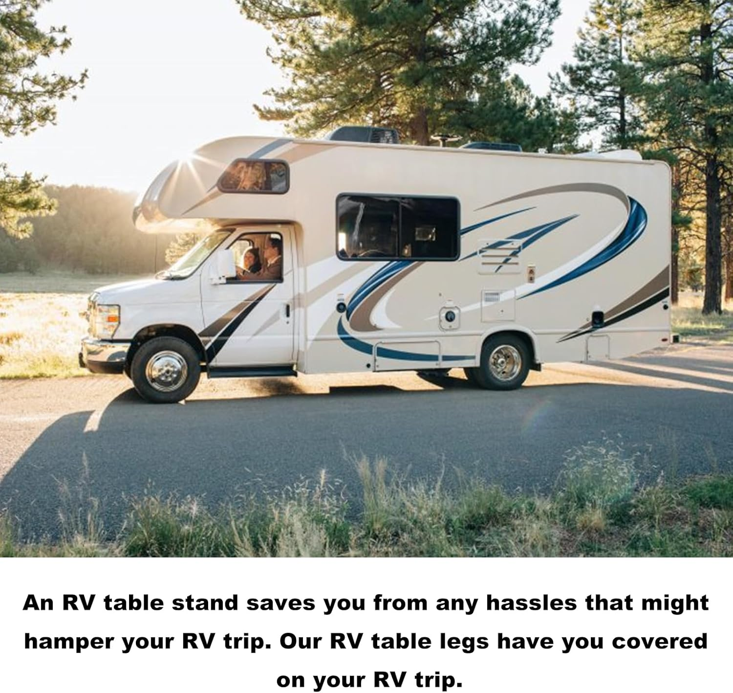 RULLINE Removable RV Table Leg Accessories - Aluminum Alloy Bracket for Tables, Rotatable Support for Caravans, Motorhomes, and Yachts (Holder) image number 1