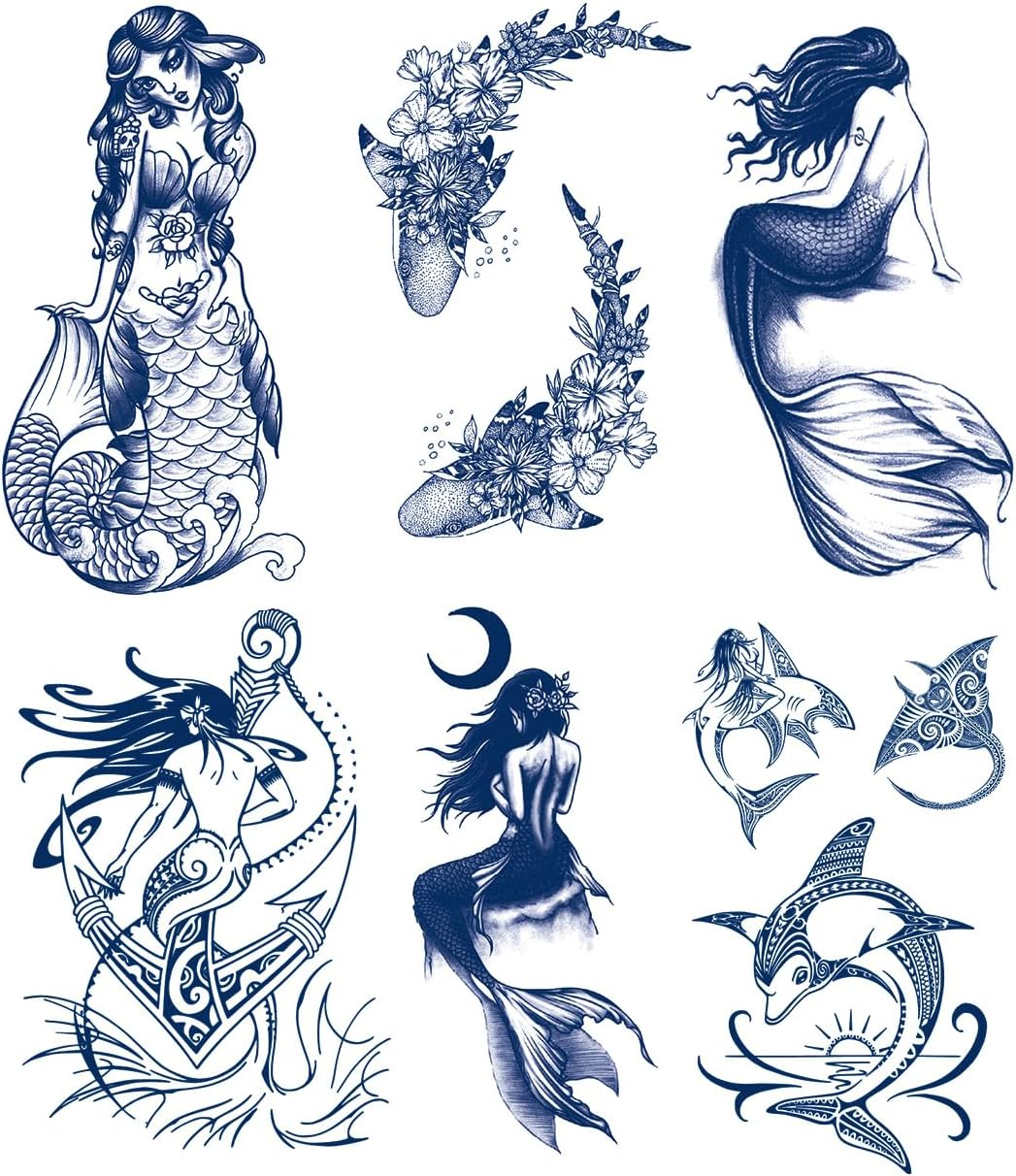 Semi-Permanent Butterfly Temporary Tattoos, 6-Sheet 2 Weeks Long Last Waterproof Tattoos,Plant-Based Ink Tattoos Sticker for Adult Children image number 5