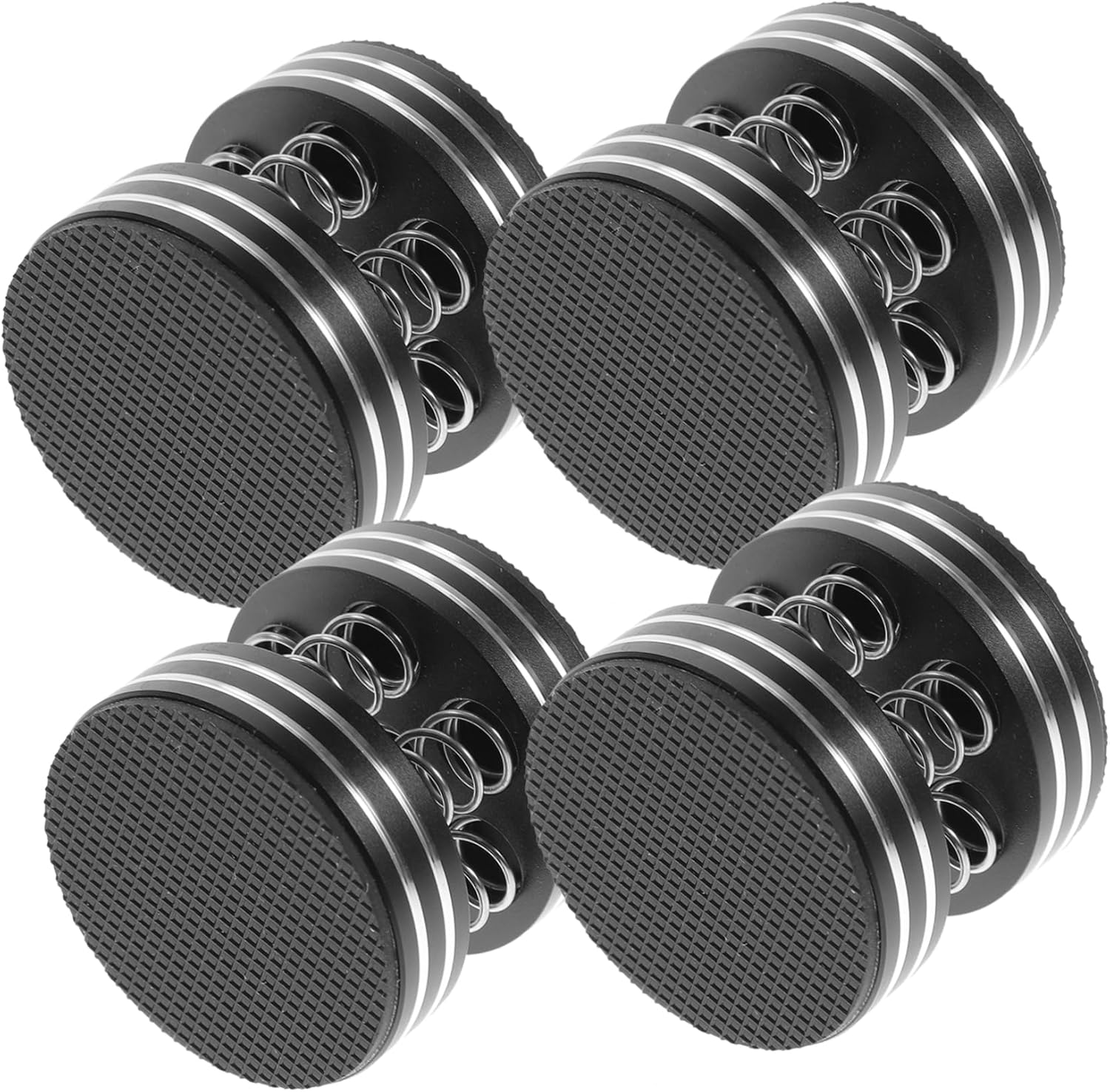 POPETPOP 4Pcs Speaker Isolation Feet Pads for Hifi Audio Equipment Subwoofer Stand Vibration Damper Black Spring Shock Absorber Suitable for Home Audio Systems image number 5