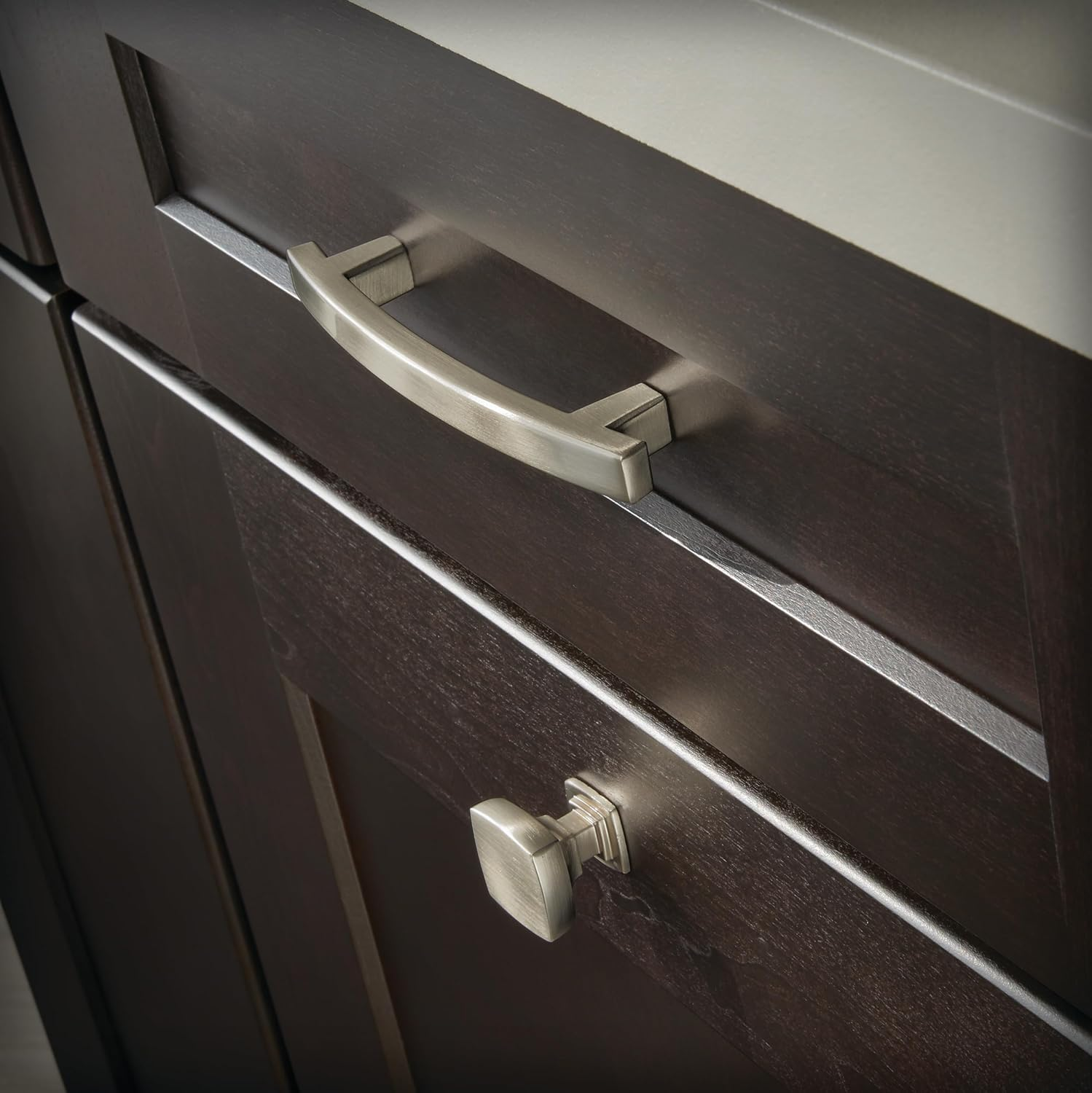 Franklin Brass P29542K-SN-B Satin Nickel 1-1/8-Inch Webber Kitchen Cabinet Hardware Knob, 10 Pack image number 3