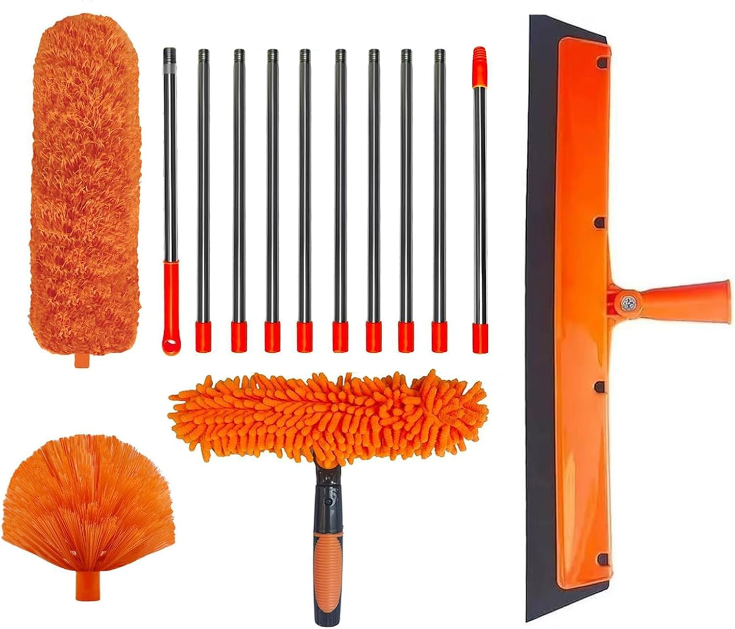 6M High Reach Dusting Kit with 4.25M Extension Pole | High Dusters, Microfiber Long Handle Cobweb Duster, Multi-Function Ceiling Fan Brush for Dusting Cleaning Window Lampshade Shelf image number 6