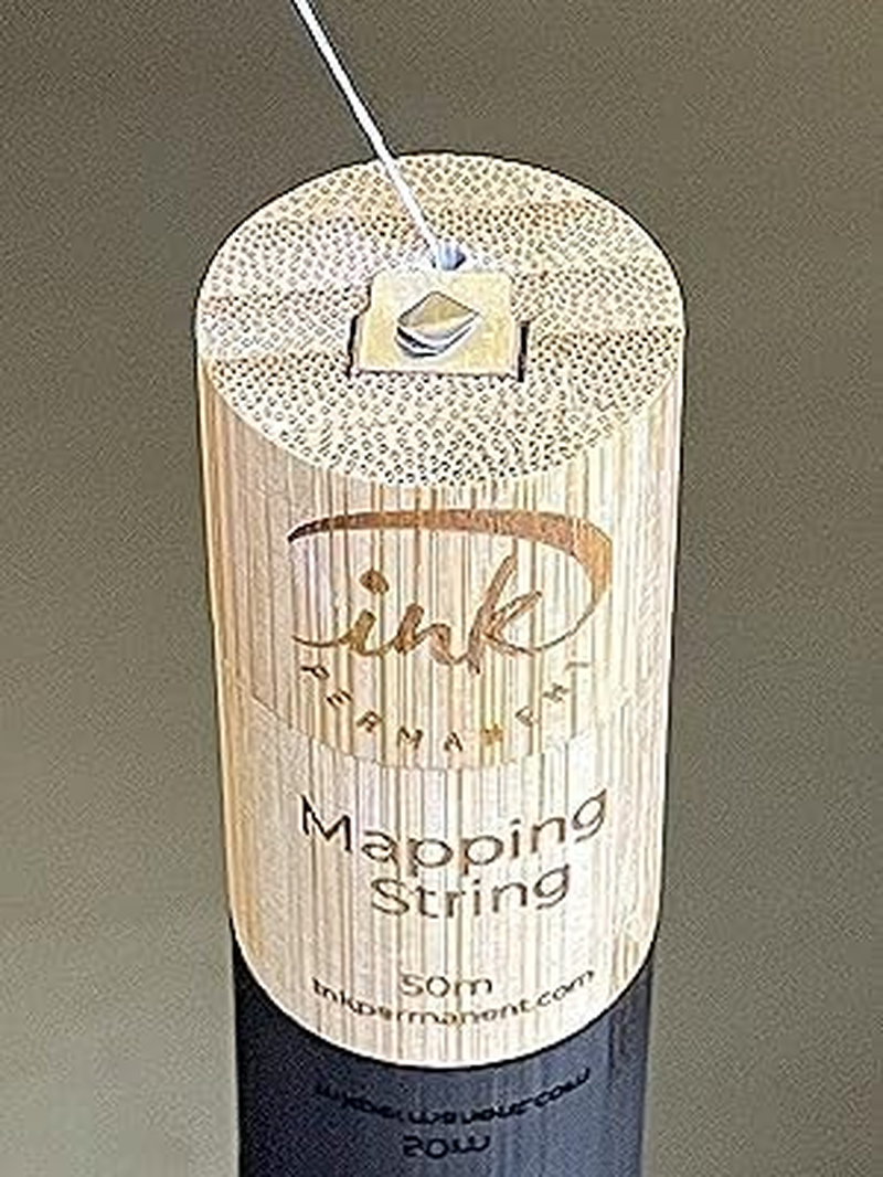 Ink Permanent [Large 50 Meters - 165 Feet] Premium White Bamboo Pre-Inked Mapping String, Pre-Inked Microblading String for Brow Shaping for Permanent Makeup, Eyebrow Mapping image number 3