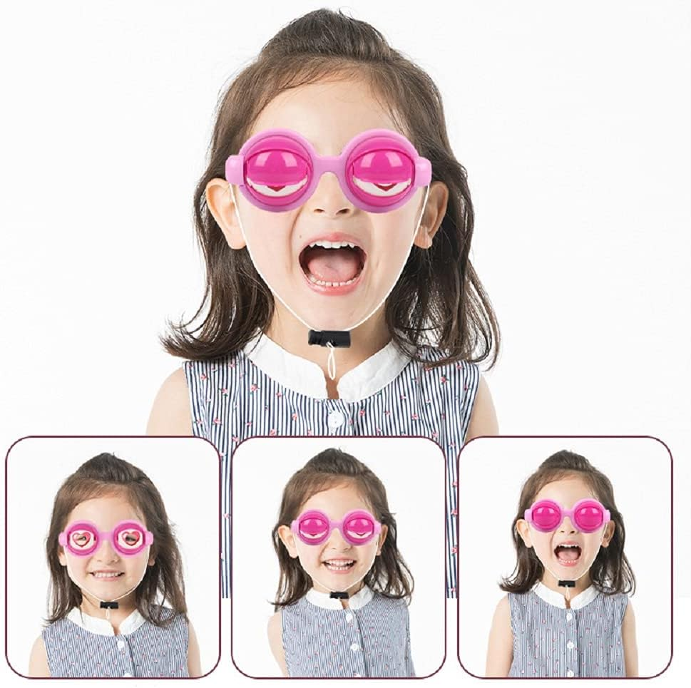 Zingtsing Funny Eye Glasses Crazy Eyes Eyewear Party Supply Puckish Party Glasses Novelty Eyeglasses Fancy Dress up Party Props Cosplay Props- 4PACKS image number 2