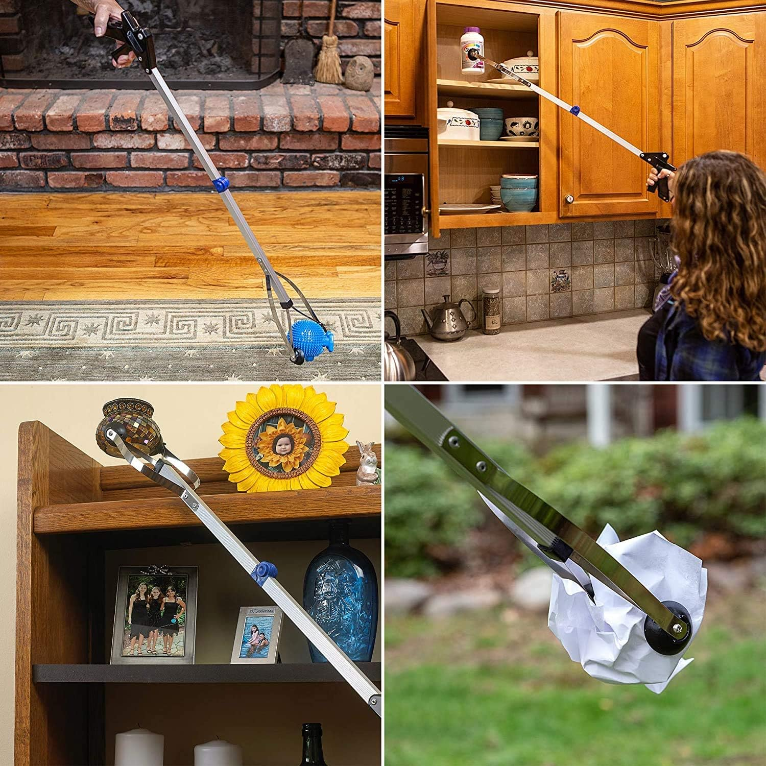 Reacher Grabber Tool - Gripping Device - Lightweight Durable Folding Claw Extends Arm Reach to 32 Inches Ideal Indoor and Outdoor Reaching Mobility Aid and Trash Grabber Picker Upper Tool image number 3