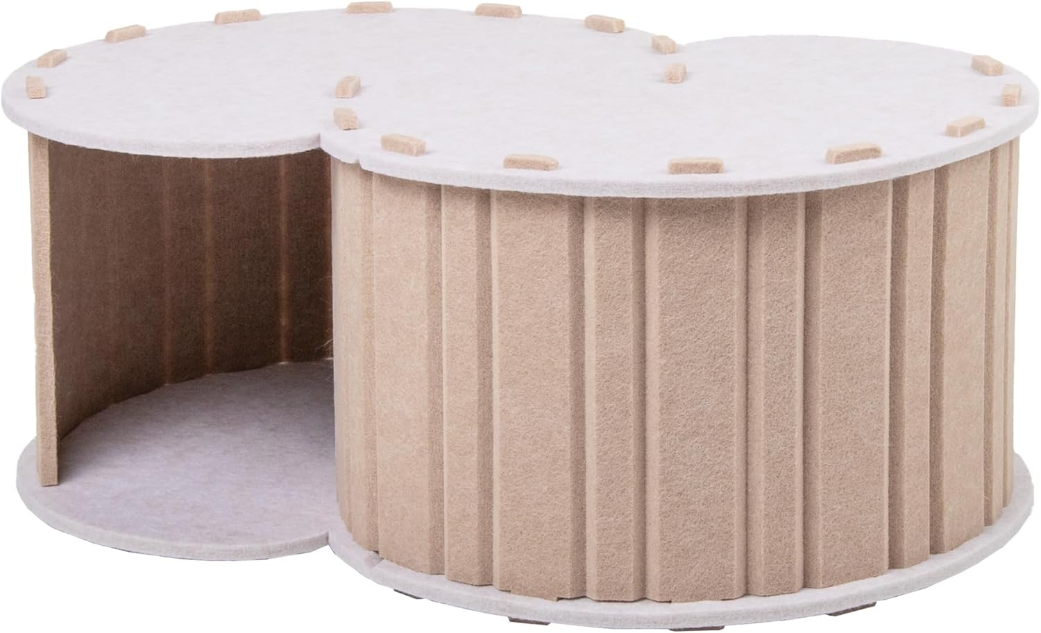 MSBC Cat Claw Sharpener, Felt House for Dogs, All Seasons, Flocked Labyrinth, CC Tunnel, Assembleable, Cute, Lightweight, Durable, Convenient Storage, Size 23.2 X 15.7 X 9.8 Inches (59 X 40 X 25 Cm