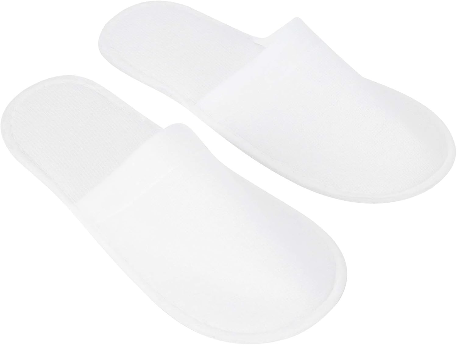 50Pair Disposable Indoor Unisex Hotel Slippers - Comfortable Individually Wrapped Cotton Velvet Closed Toe for Party, Guest, Commercial Use, Home Spa (3MM Plush) image number 1