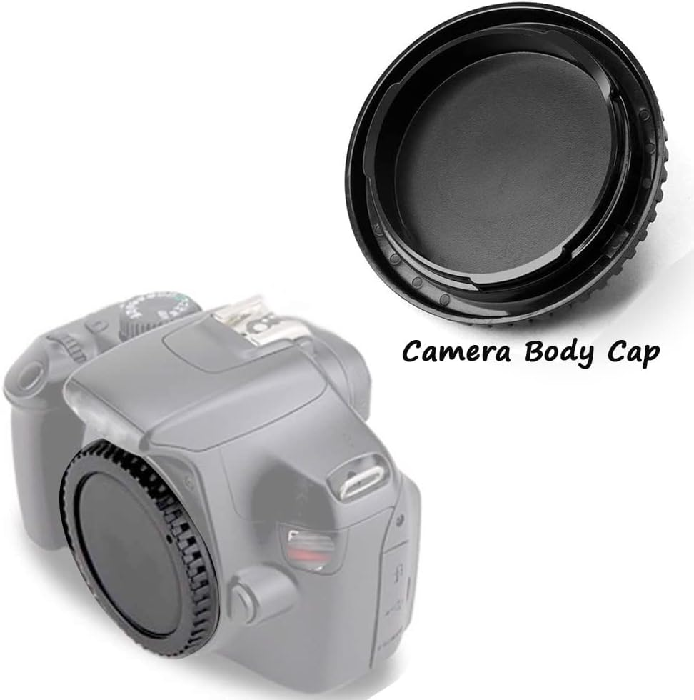EF/EF-S Body Cap & Rear Lens Cap Cover for Canon Rebel SL3 SL2 T8I T7 T7I EOS 850D 250D 200D More Canon EF/EF-S Mount DSLR(2 Kits), Fire Rock Lens Accessories for SL3 T8I image number 6