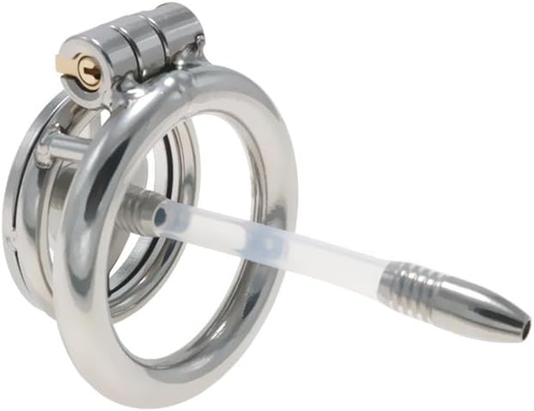 Sex Toys Stainless Steel for Men BDSM Penis Cage with Urethral Catheter Chastity Cage Chastity Lock Male Metal Beginner Device Penis Ring Prevent Erection Couple Dildo Sex Toys Stimulator image number 4