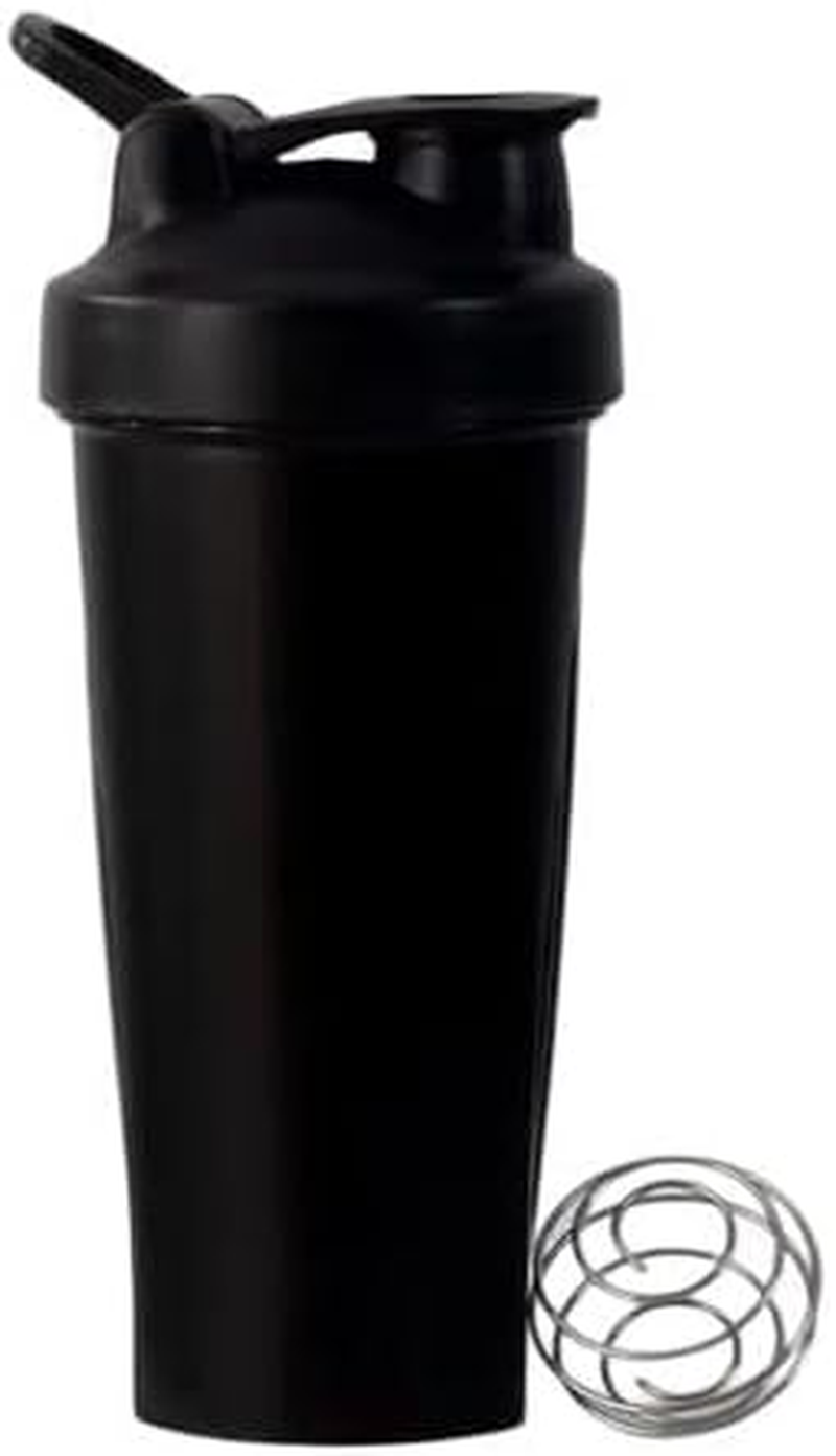 Protein Shaker Bottle with Mixing Ball, 650 ML (20Oz) Premium Matte Black, Leak-Proof Flip Cap image number 5