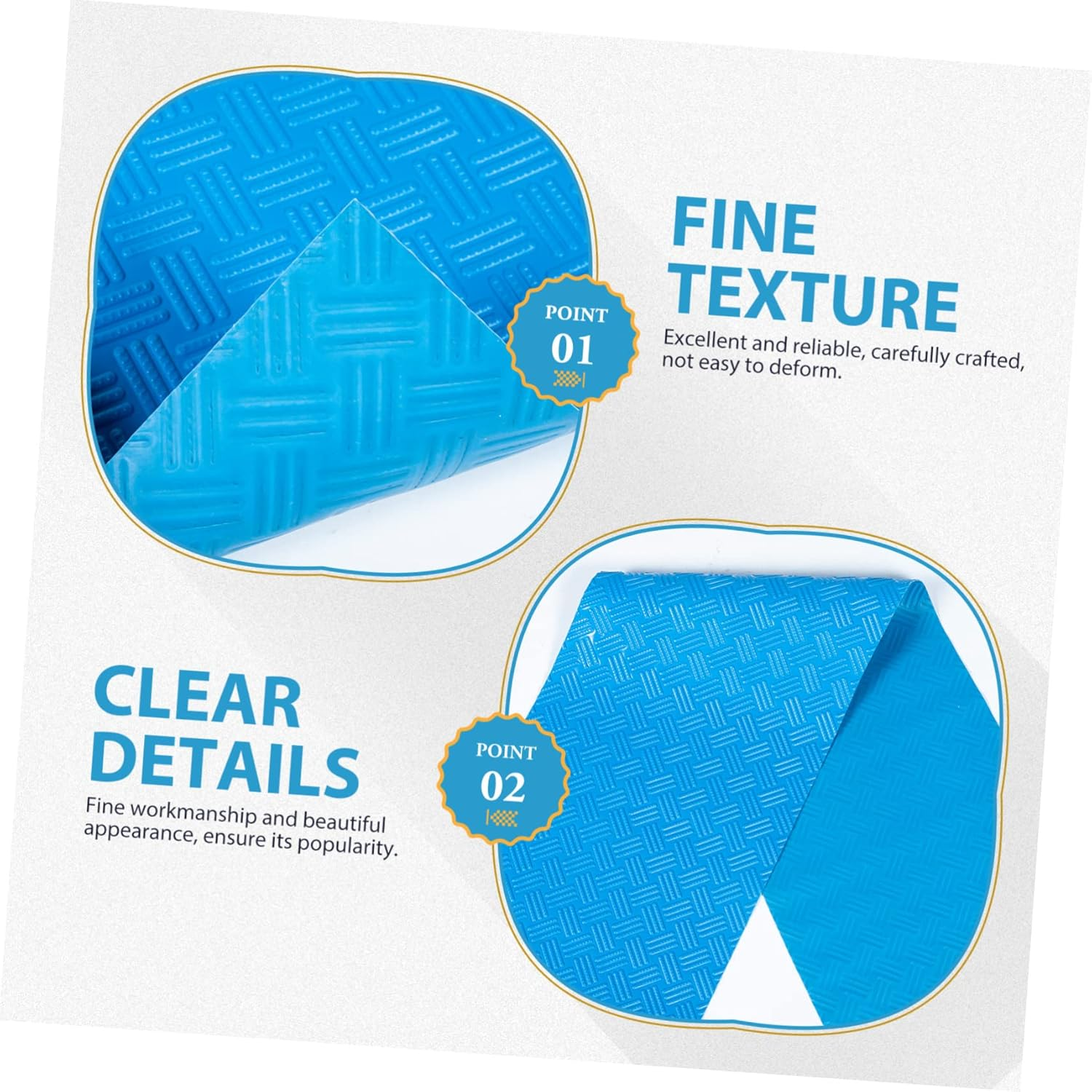 Outanaya Non-Slip Swimming Pool Stair Mat Wave Pattern 43X90Cm Blue Anti-Slip Pool Ladder Cushion for Outdoor and Protection image number 3