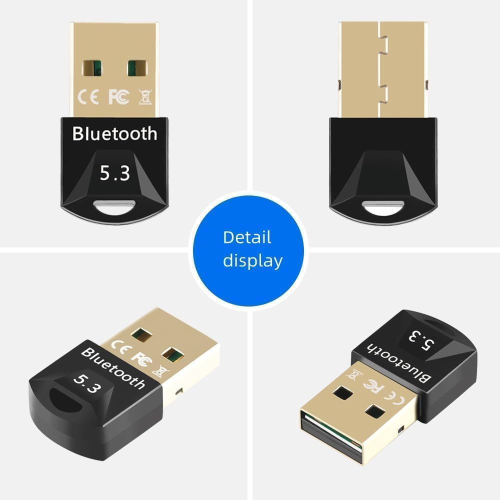Bluetooth Adapter 5.3, Bluetooth Stick for Windows 11/10/8,1/7, USB EDR Bluetooth Dongle for PC, Laptop, Desktop image number 4