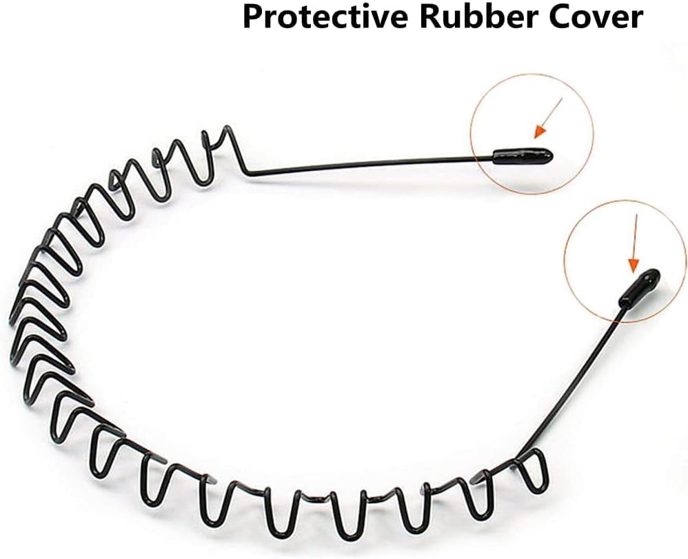 VAKRATUNDA KITCHENWARES Metal Hair Band for Men Metal Headbands for Women Mens Headband for Long Hair Spring Wavy Headband for Men or Women image number 1