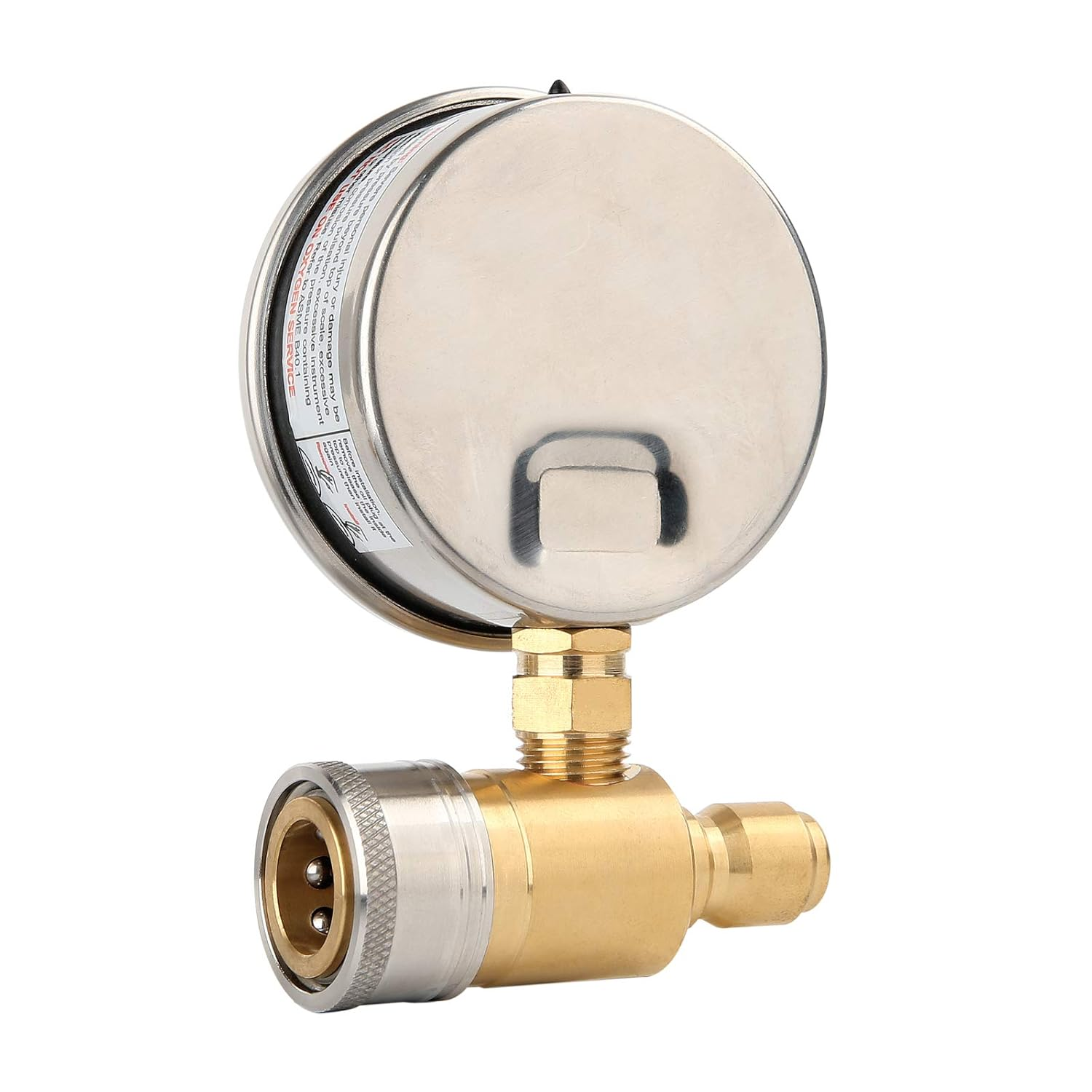 MEASUREMAN 2-1/2" Pressure Washer Gauge, Pressure Gauge Kit, 3/8 Inch Quick Connect, 0-6000 PSI, Glycerin Filled image number 5