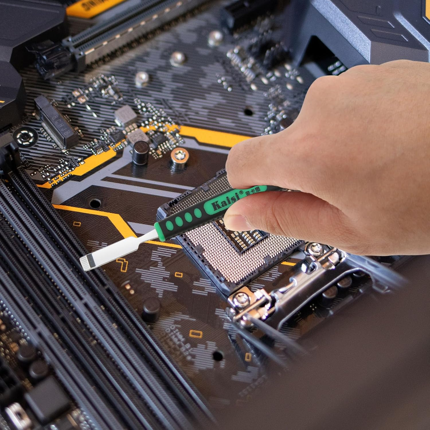 Origlam 【The Best Deal】 6Pcs Dual Ends Metal Spudger Set, Professional Pry Opening Spudger, Prying Opening Repair Tool Kit for Iphone Ipad Ipod Mobile Phone Tablet Laptop Mp3 Watch image number 1