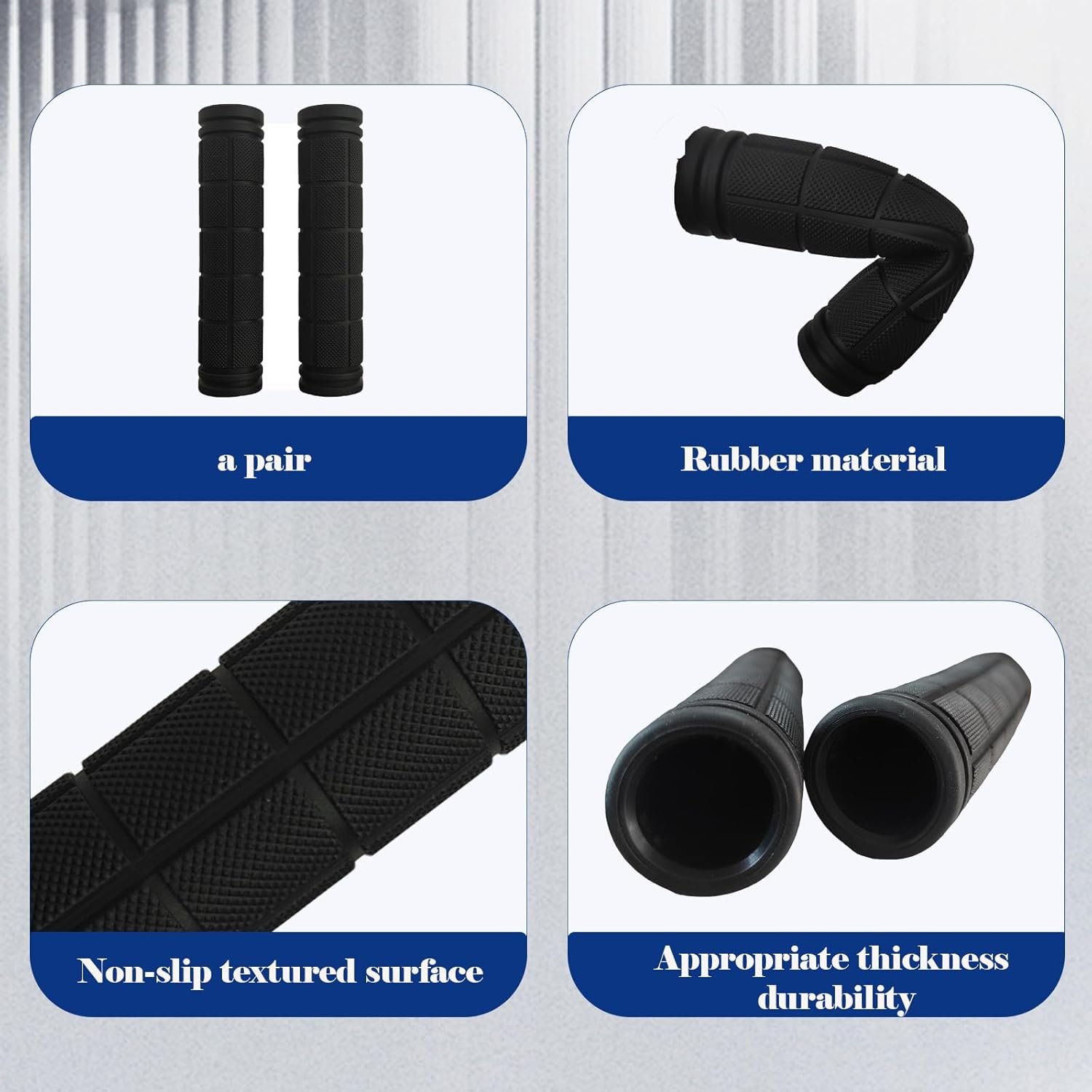 2 Pairs Loimon Mushroom Bike Grips - Non-Slip Bicycle Handlebar Grips for Boys/Girls, Ergonomic Kids Bike Grips Compatible with Bmx/Road/Mountain/Children'S Bicycles