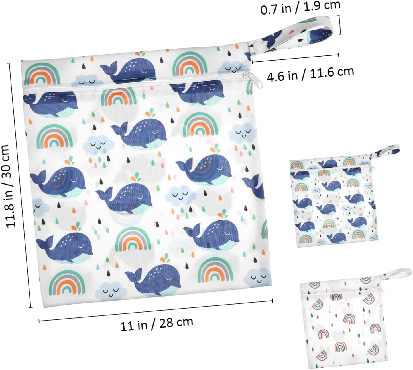 GARVALON 2Pcs Diaper Bag Storage Pouches Nappy Caddy Wet Bags for Swimmers Organiser Nappies image number 4