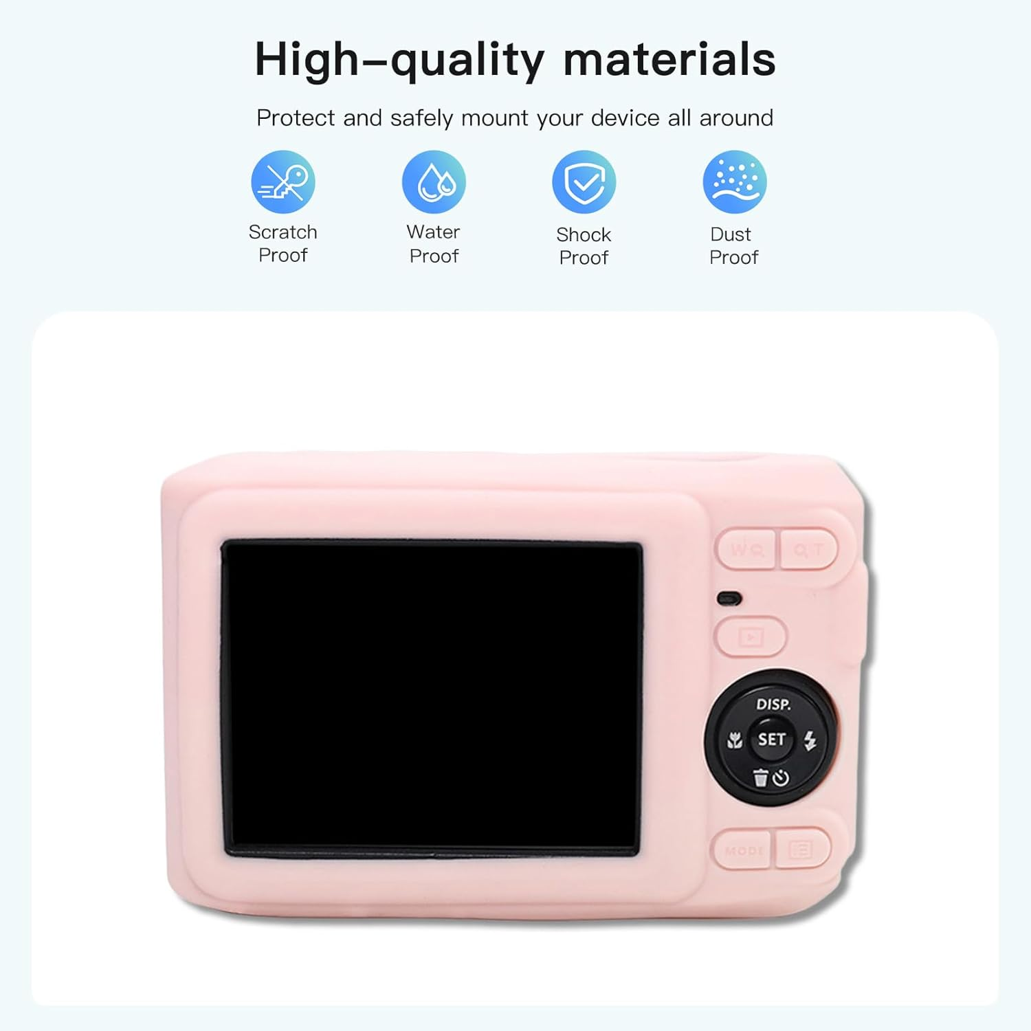 YAJOJO Case for Kodak PIXPRO FZ45 Camera, Soft Silicone Camera Protective Cover for Kodak PIXPRO FZ45, Anti-Scratch, Slim Fit, Lightweight (Light Pink) image number 6