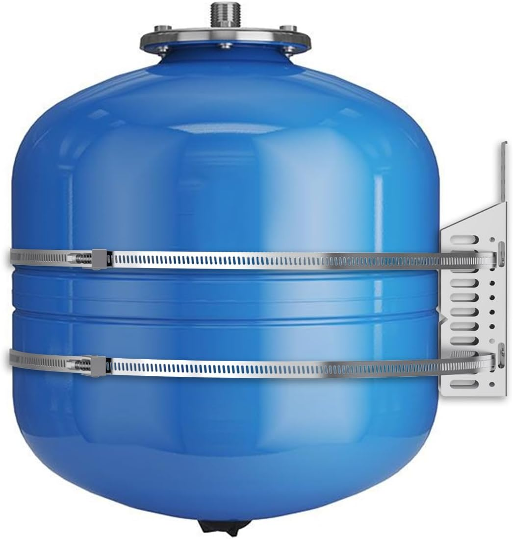 Expansion Tank Mounting Bracket for Hot Water Heater,Thermal Expansion Tank Holder with 2 Earthquake Straps,Support 5-Gallon Hot Water Tanks up to 13 Inches in Diameter-1 Set