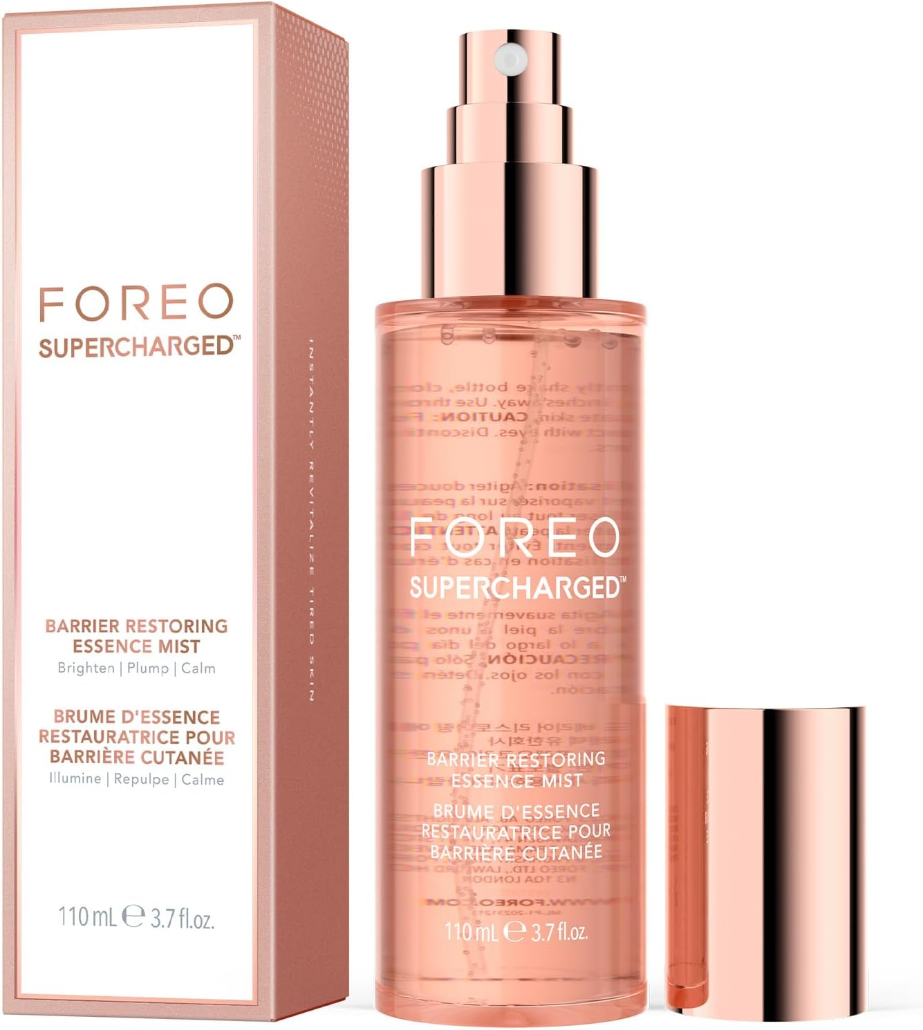 FOREO SUPERCHARGED Barrier Restoring Essence Mist, 110Ml - Collagen Boosting Spray Moisturiser - Collagen Peptides, Niacinamide, Centella Asiatica, Panthenol - Face Mist for All Skin Types image number 4