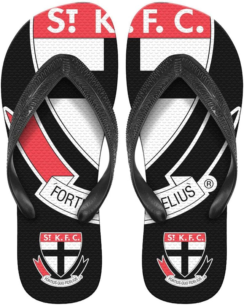 St Kilda Saints AFL Thongs Plugger Flip Flops - Large