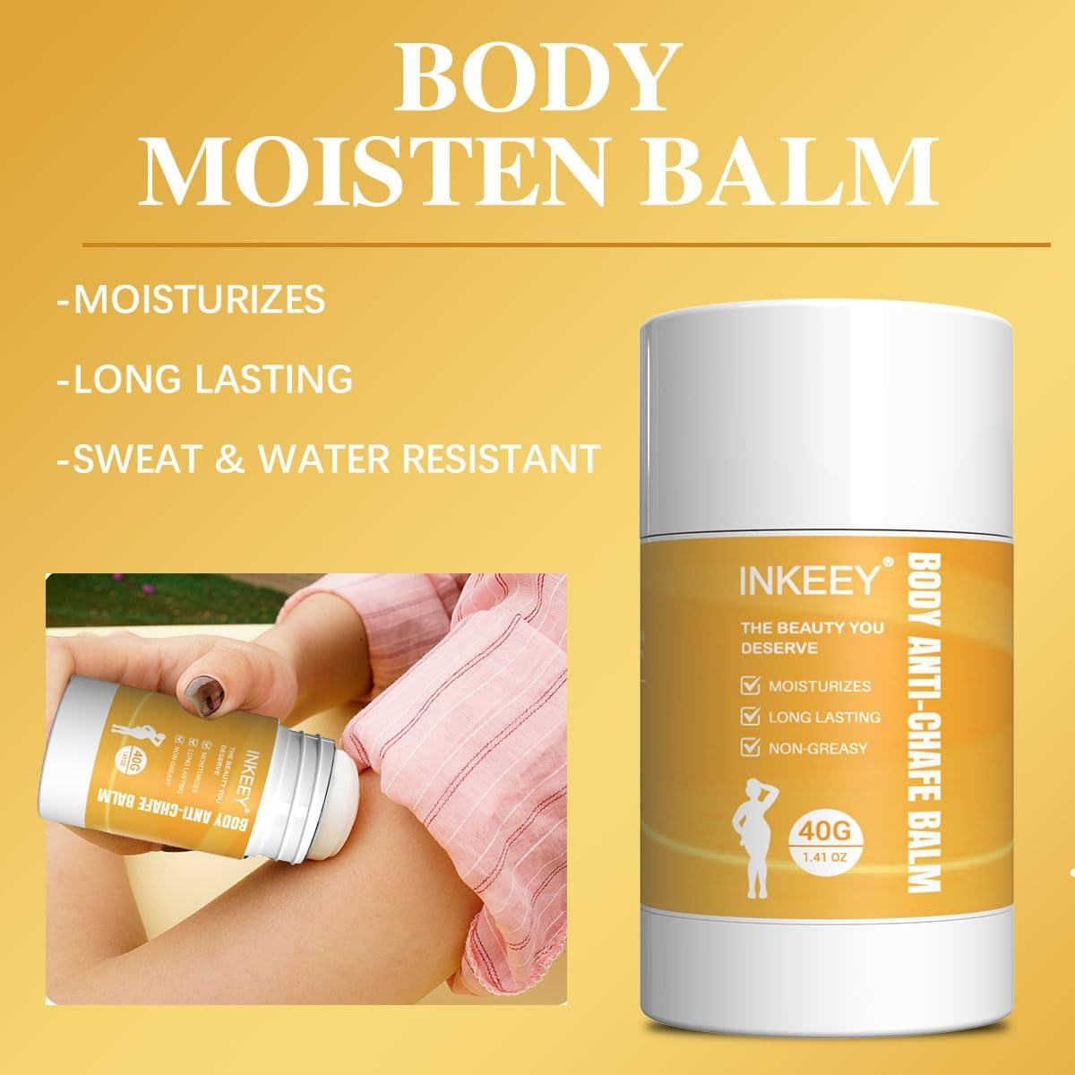 Anti Chafing Stick Chafing Cream Thigh Rescue Friction Defense anti Chafe Balm Prevent Rubbing Dry Skin for Wear, and Damage - for Feet, Chest, Buttocks, Groin, Arms, Neck -1.5 Oz image number 1