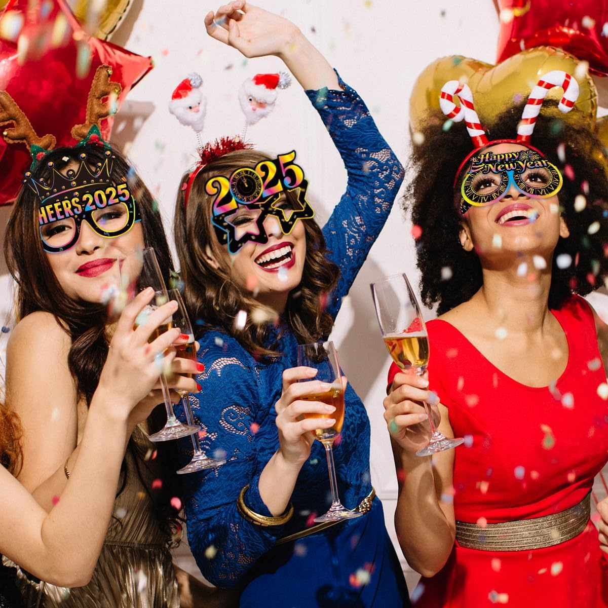 Happy New Year&rsquo;S Eve Glasses 2025 - Pack of 16 | New Year&rsquo;S Eve Party Supplies 2025 | Happy New Year Glasses 2025, Happy New Year Decorations 2025 | New Year&rsquo;S Glasses, New Year&rsquo;S Eve Decorations image number 2