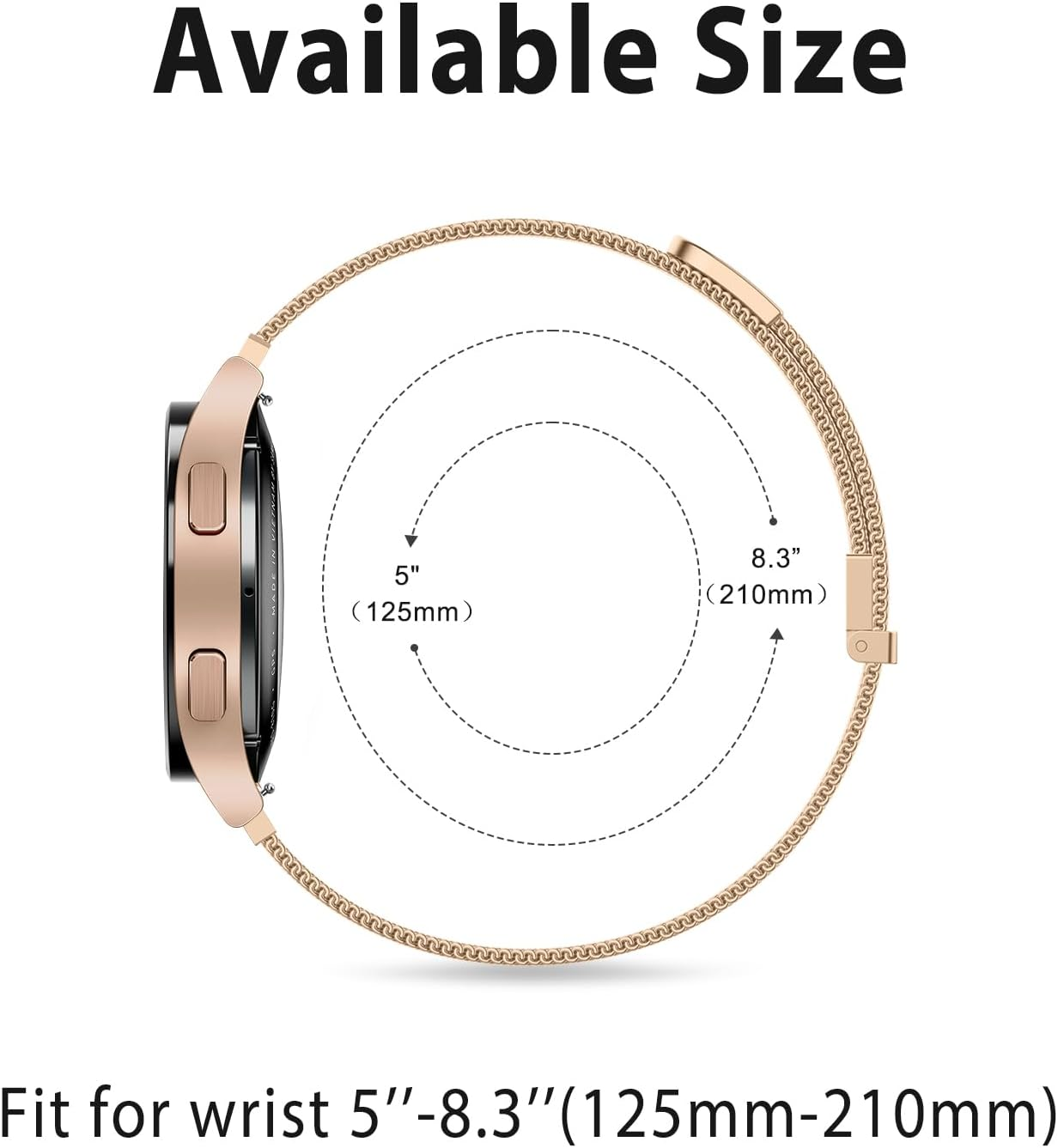 Metal Bands for Samsung Galaxy Watch 7 6 5 4 40Mm 44Mm Band, Galaxy Watch 5 Pro 45Mm, Galaxy Watch 6 Classic 47Mm 43Mm, 4 Classic 46Mm 42Mm, Active 2, 20Mm Stainless Steel Mesh Strap for Women Men - Colorful image number 4