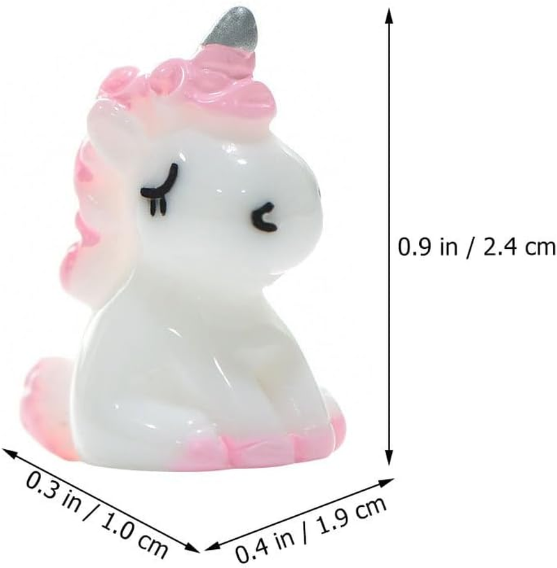 Sosoport 40Pcs Mini Unicorn Micro Unicorns Small Statue Figurine Ornament Miniature Micro Resin Mini Desk Decor Statue Decor image number 4