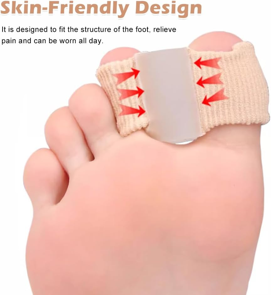 2 Pairs of Toe Separators Hallux Valgus, Silicone Large Toe Spacers with 2 Different Sizes of Toe Separator, Toe Separator for Hallux Valgus Correction Women Men