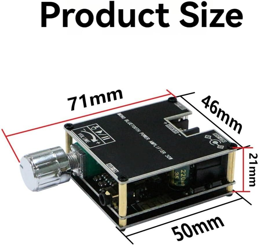 Ysyaxsyt -301B Bluetooth Amplifier Board Single Sound 30W Bluetooth Audio Power Amplifier Module Home Video Accessories image number 4