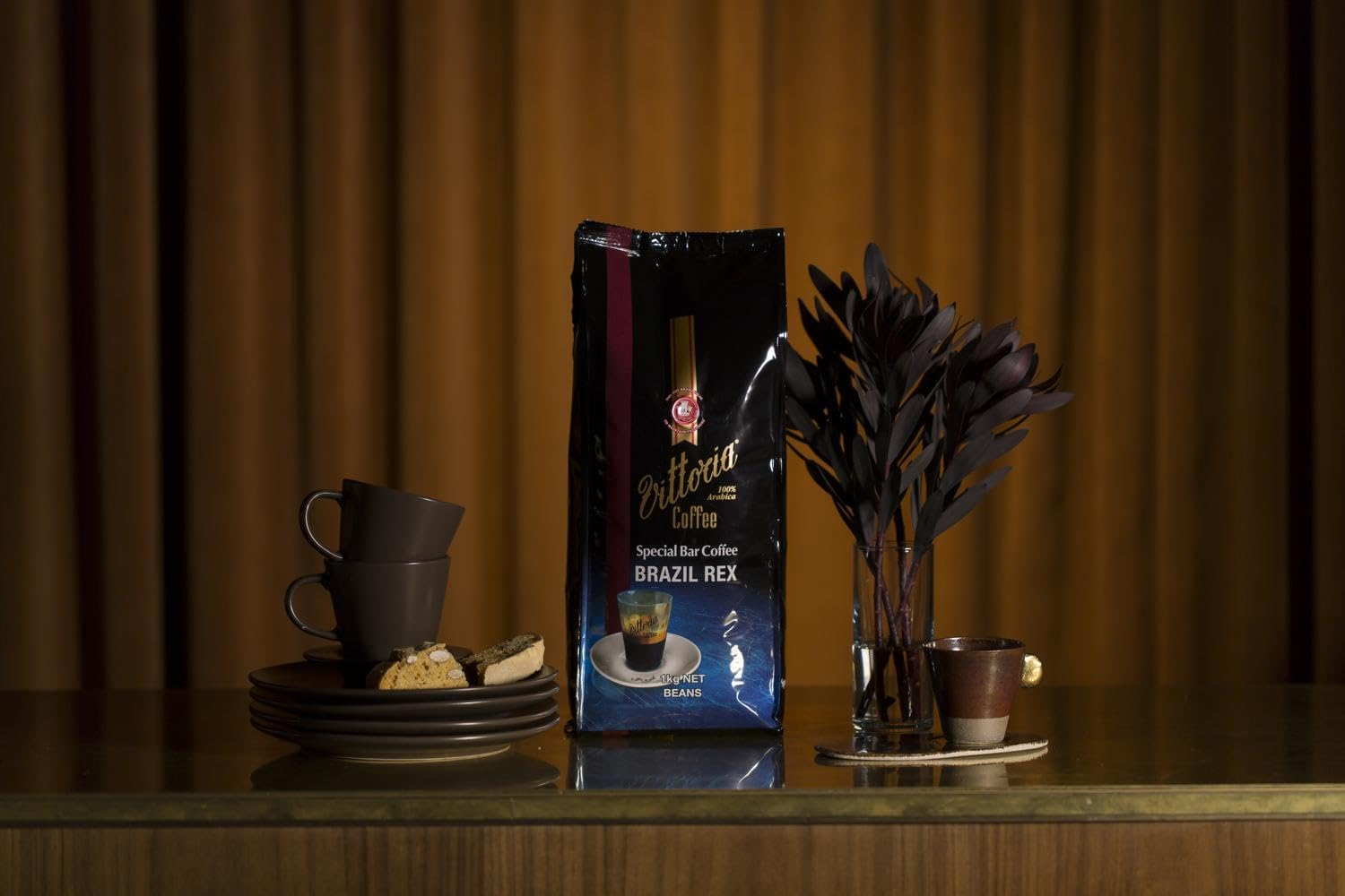 Vittoria Coffee Brazil Rex 100% Arabica Special Bar Coffee Beans. Online Exclusive - 1Kg