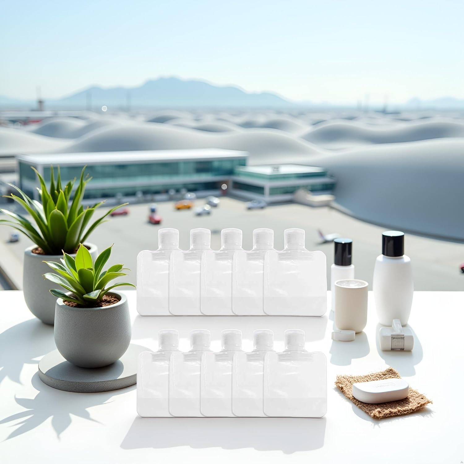 10Pcs Transparent Portable Fluid Packing Bags,New Travel Size Refillable Empty Squeeze Pouch, Premium Clear Travel Pouches for Toiletry, Lotion Shampoo Shower Gel Squeezable Bags (30Ml),Bag and Cases image number 4