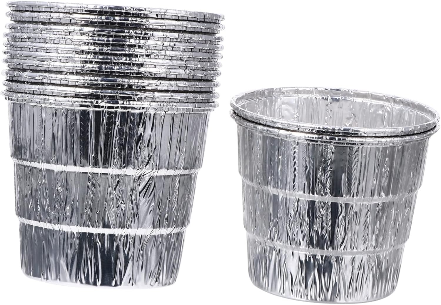 12Pcs Disposable BBQ Foil Lining for Grease Bucket Durable Galvanized Foil Liners for Pellet Grills Easy to Use Replace for Home Party Camping image number 1