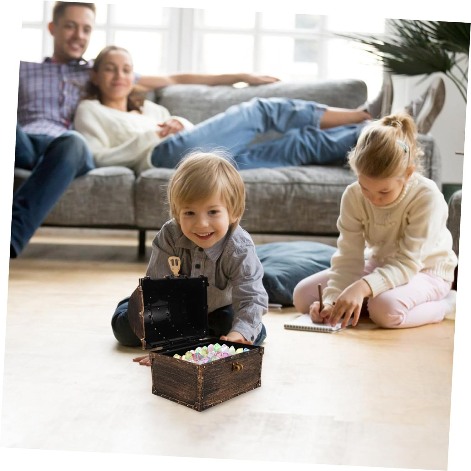 Retro Pirate Treasure Chest Decorative Mini Box for Jewelry Storage Pirate Party Supplies image number 2