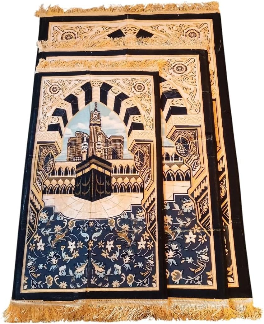 Muslim Prayer Mat for Mussallah, Prayer Room Zaawiya, Sajadah, Namaz, Nimaz, Felt Backing Prayer Rug, Prayer Rug for Muslims, Ramadan or Eid Gifts (Palestine - Al Aqsa -, 70X110 Cms) image number 6