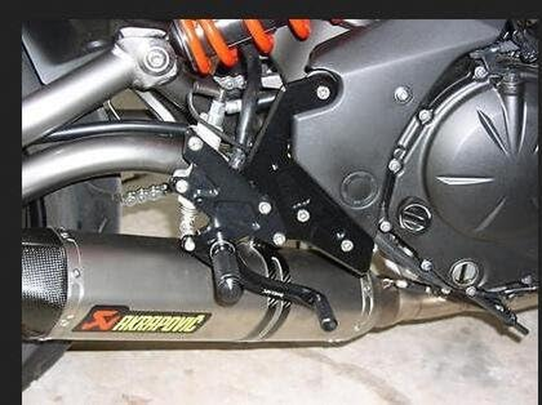 FXCNC CNC ER6N ER6F Billet Motorcycle Rearsets Foot Pegs Rear Set Footrests Fully Adjustable Foot Boards Compatible with Ninja 650R ER-6F ER-6N 2012-2014 image number 1