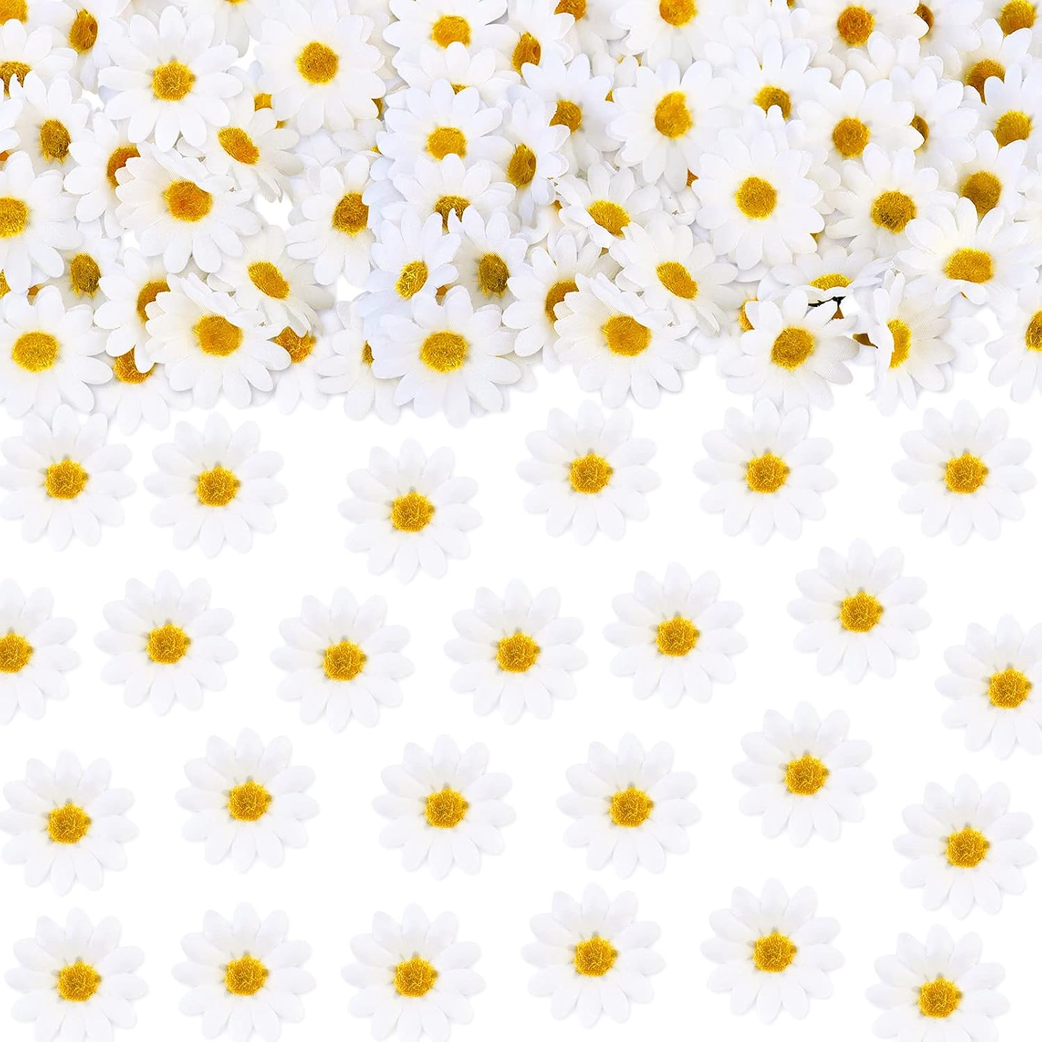 20PCS Daisy Cupcake Toppers Daisy Flower Cupcake Picks Flower Theme Spring Birthday Wedding Bridal Baby Shower Birthday Party Decoration Supplies White