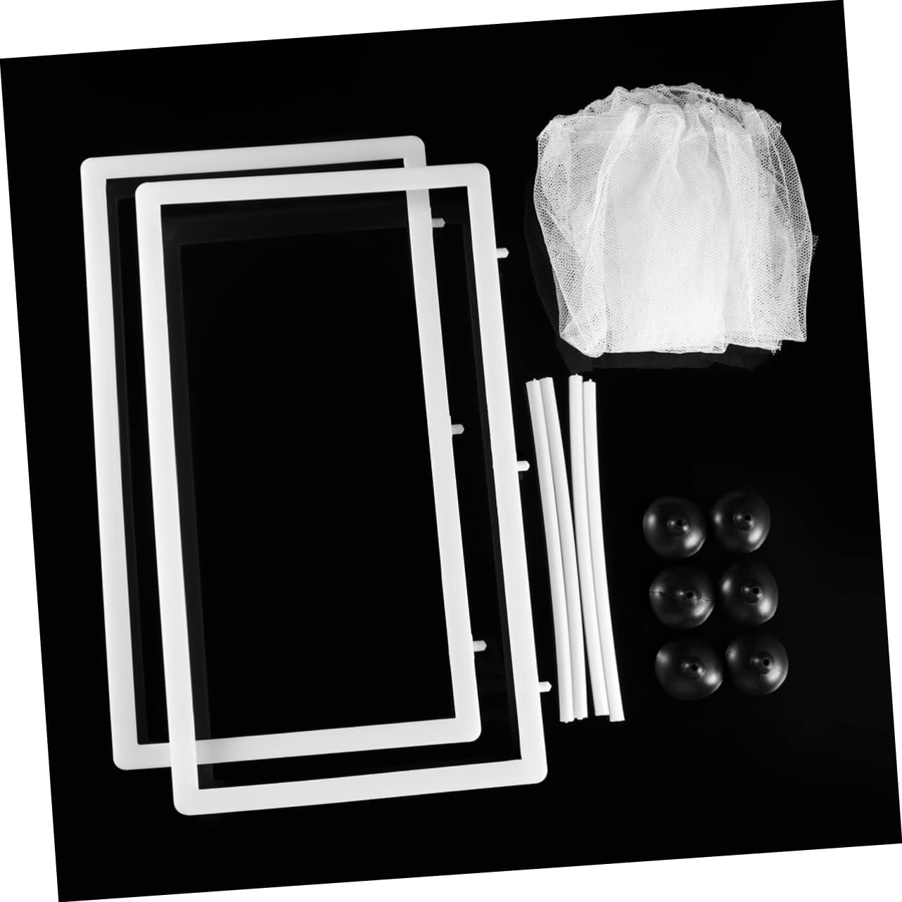 INOOMP 2Pcs Large Fish Net for Hatchery Fry Incubator with Suction Cups, White Mesh Separation Box for Aquarium Breeding Tanks, Suitable for Small Fish and Fry Aquatic Pets image number 5