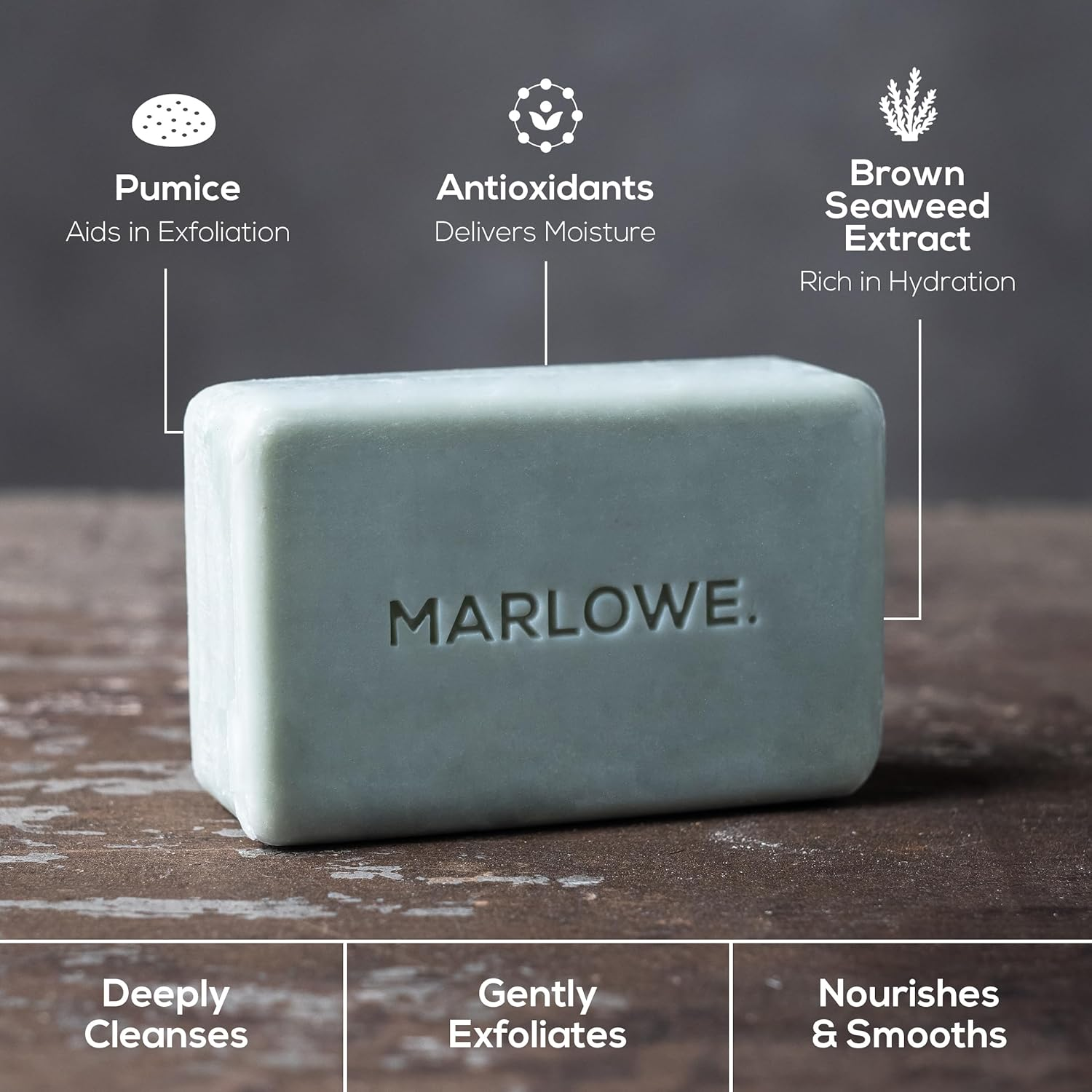 MARLOWE. No. 108 Polishing Soap Bar | Best Cleansing & Moisturizing Bar for Men (6-Pack)