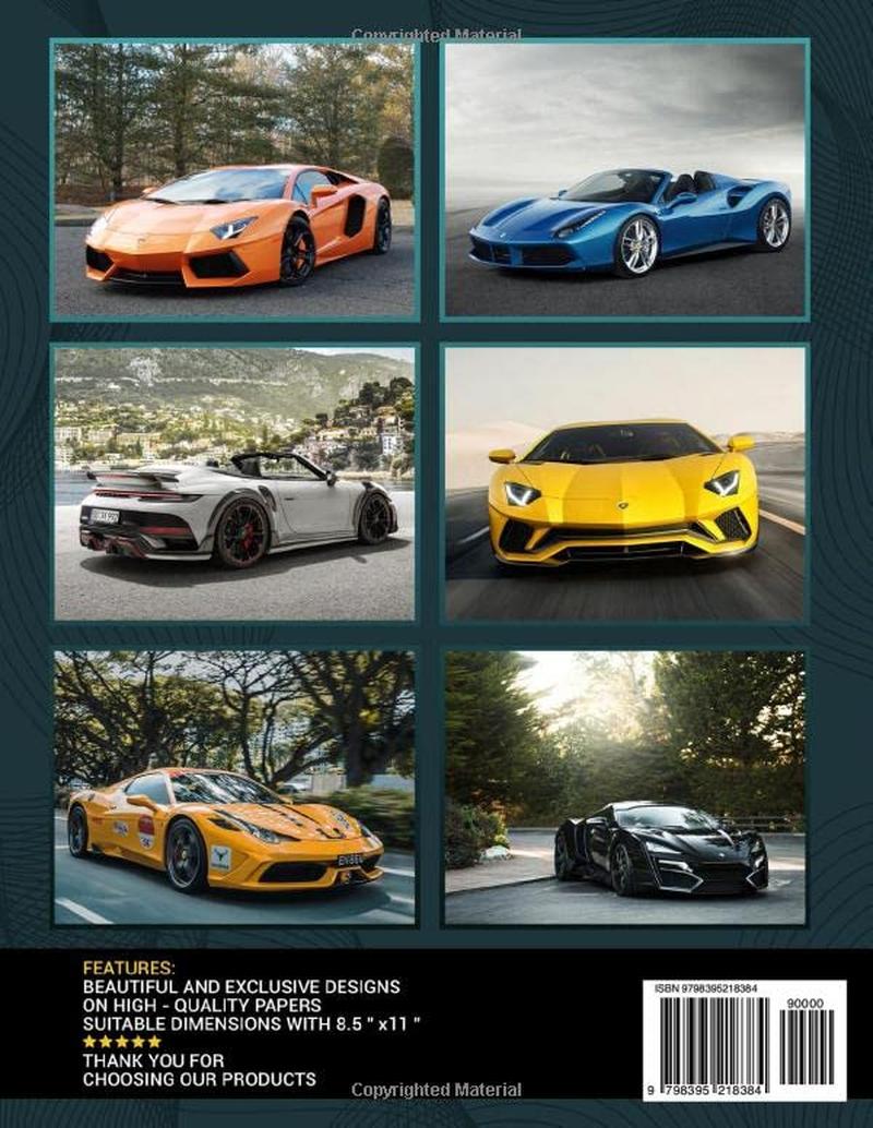 SUPER CARS Photobook: Photo Book of SUPER CARS - 30+ Pictures, 2023 Supercar Picture Book Birthday Gifts for Men Husband Dad Boy Friends image number 1