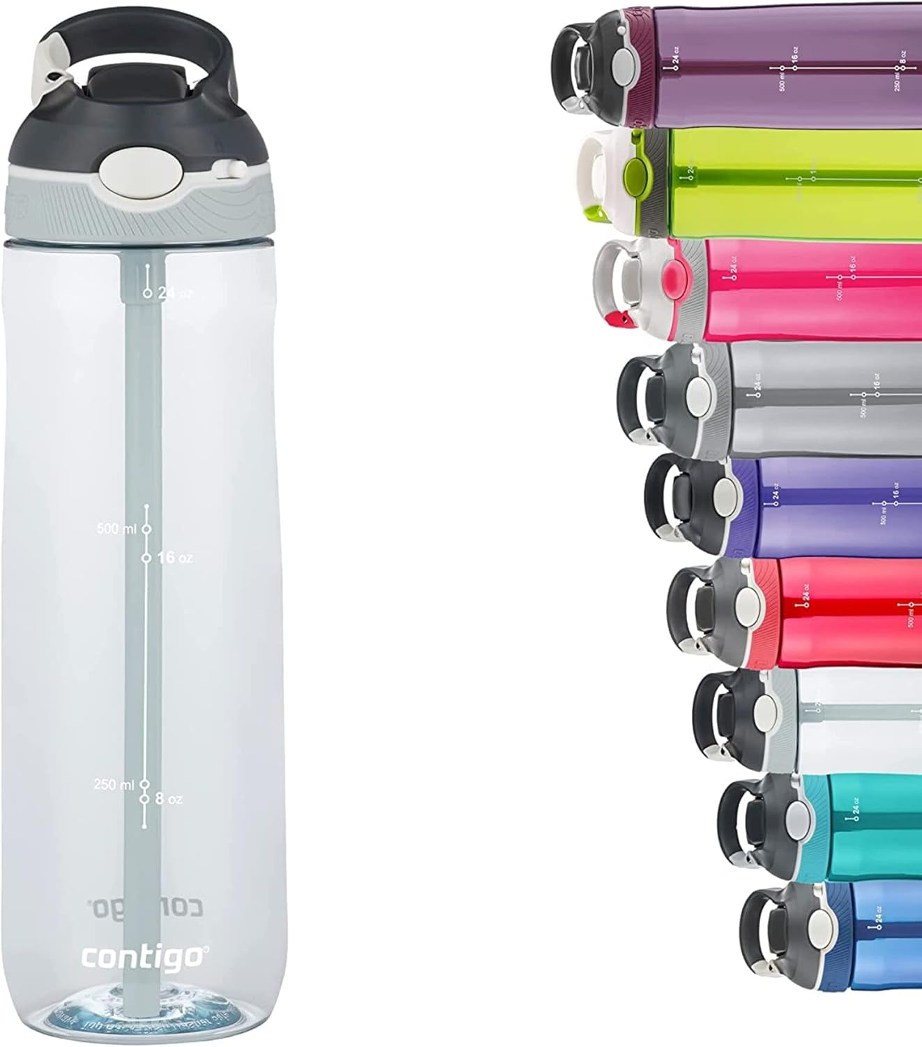 Contigo Ashland Autospout Water Bottle, 720Ml, BPA Free, Sports Flask, Leakproof, Ideal for Sports, Gym, Office, Running, Hiking
