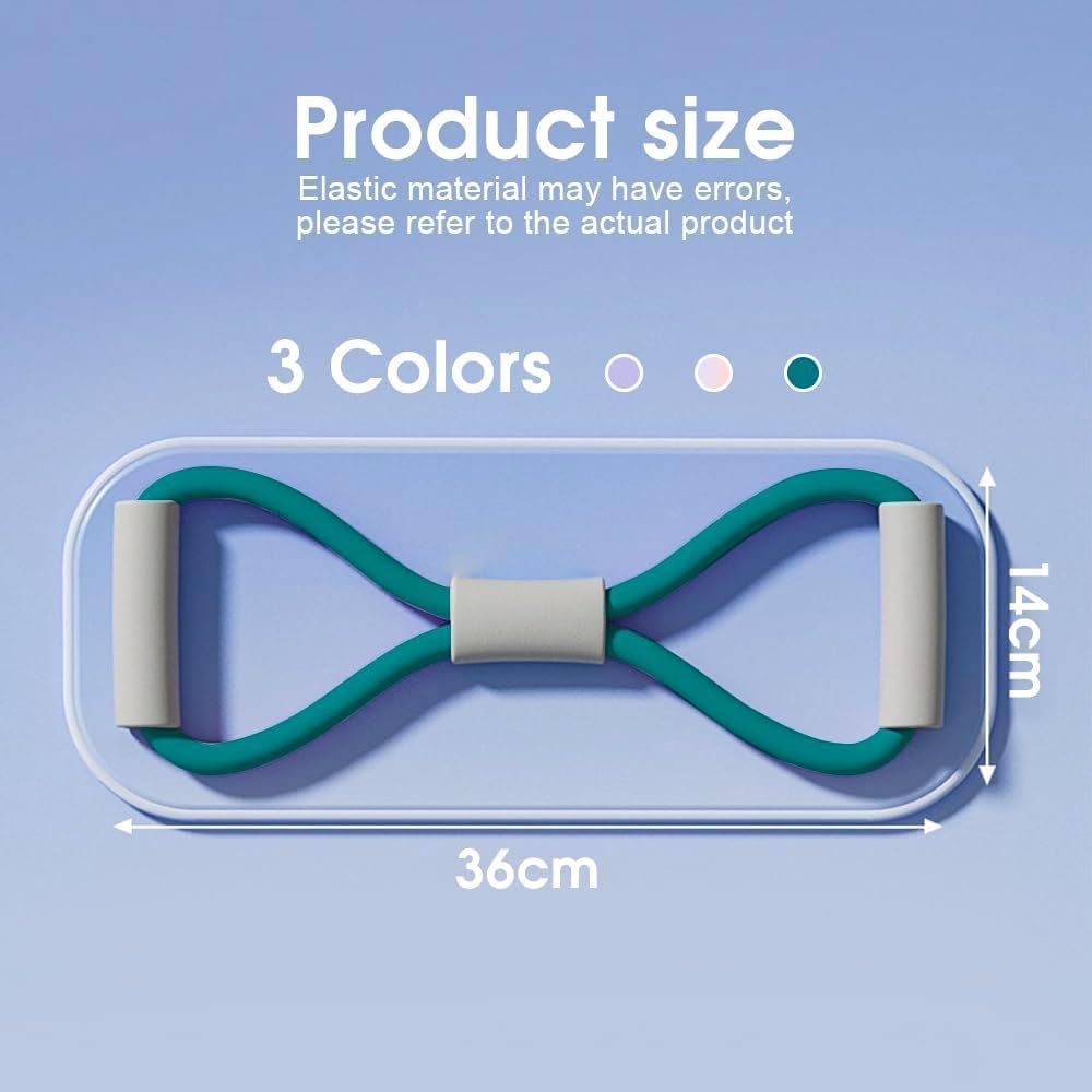 3 Pcs Figure 8 Resistance Bands,Yoga Resistance Band Stretch Fitness Band, Training Elastic Ropes for Chest Arm Back Shoulder, Exercise Equipment for Home Workout,Training,Yoga,Pilates image number 4