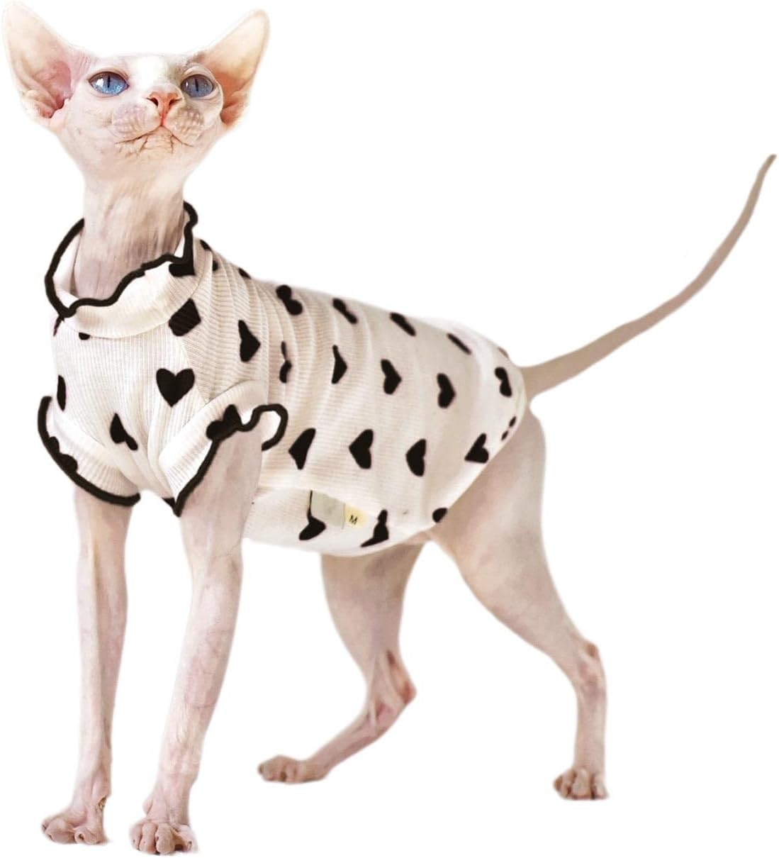 UOSIA Hairless Cat T-Shirts Cat Clothes Breathable Cat Shirts Cute Kitten Vest Skirt Pullover Cat Sweaters Pet Summer Apparel for Sphynx Cornish Rex Devon Rex Peterbald Small Dogs