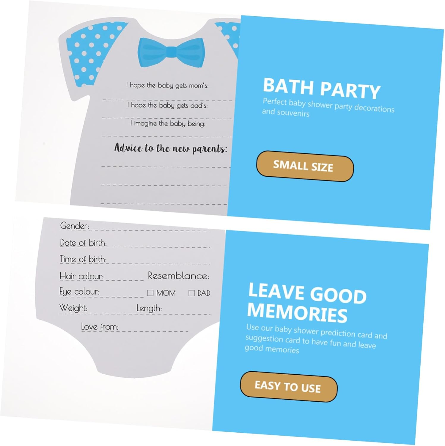 Gatuida 20Pcs Shower Prediction Advice Cards Newborn Photography Props Milestone Announcement Cards for Gender Neutral Party Decoration and Souvenir image number 2