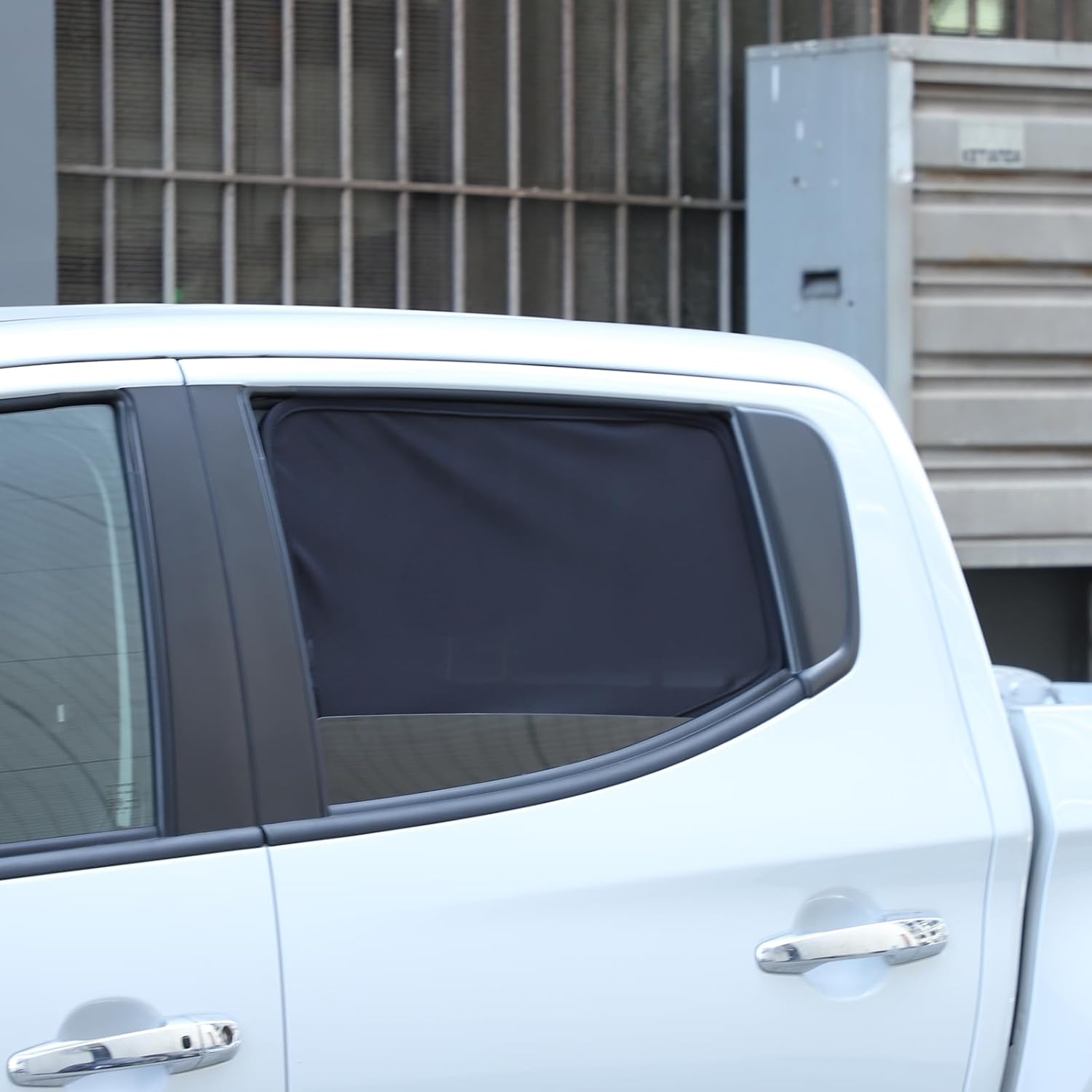 Window Sun Shade Compatible with Mitsubishi Triton / L200 2015-2023 Accessories | Windscreen Blind Mesh | Polyester (Rear Side Windows 2Pcs) image number 1