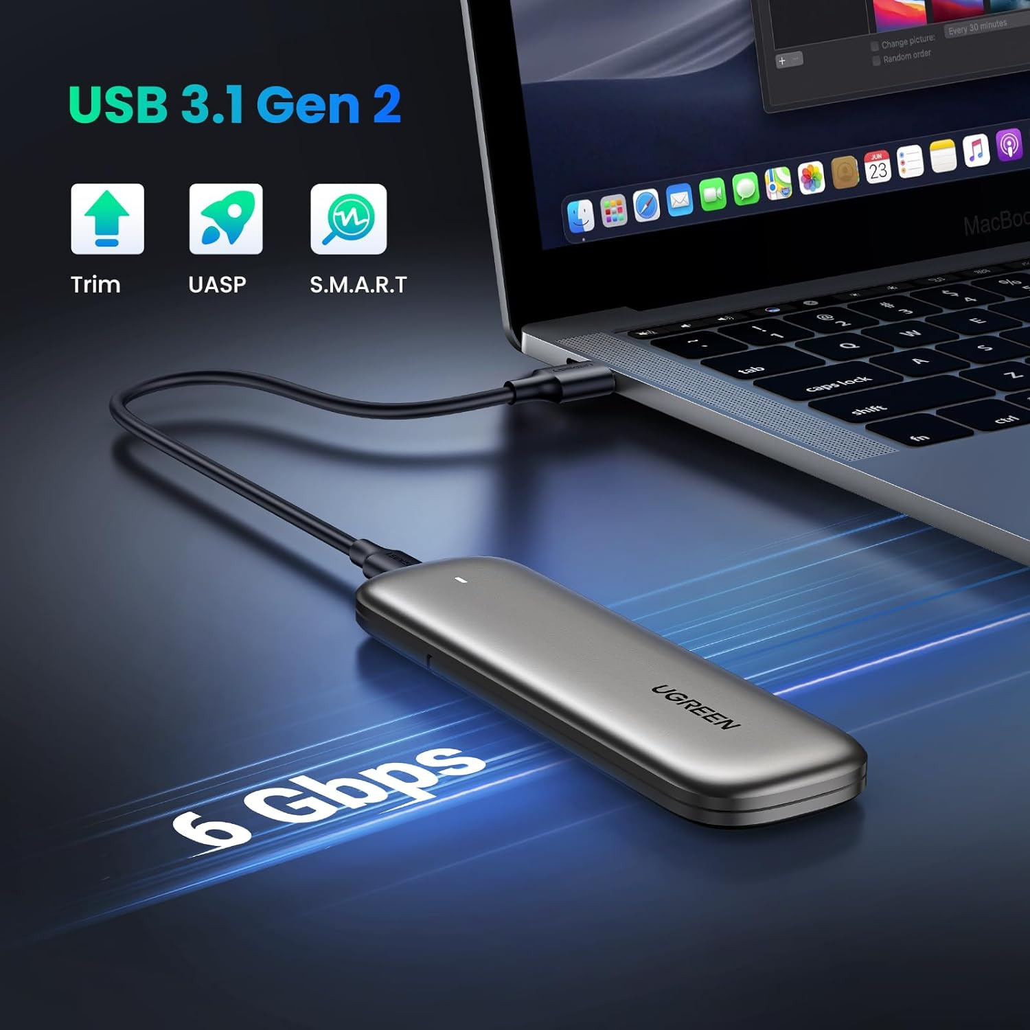 Ugreen 60355 M.2 B-Key Hard Drive Enclosure image number 2