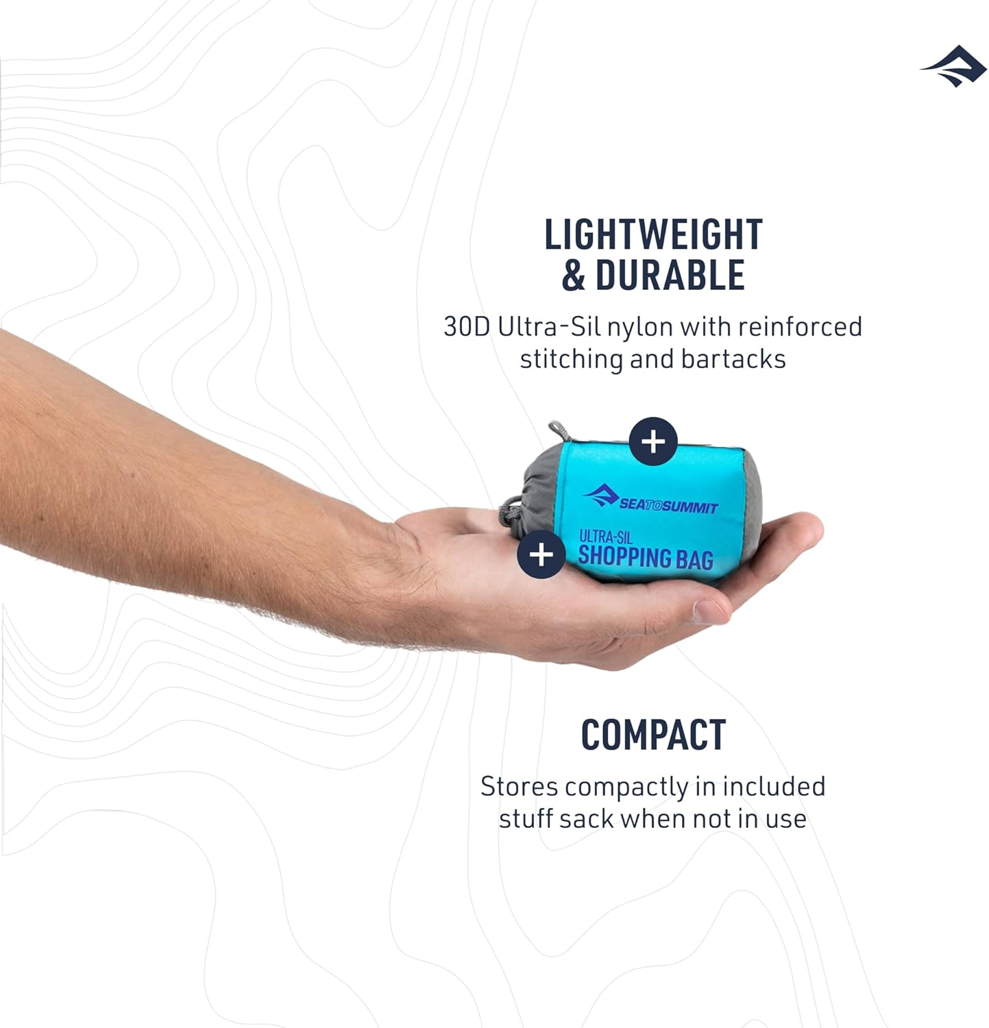 Sea to Summit Ultra-Sil Shopping Bag - Turquoise image number 5