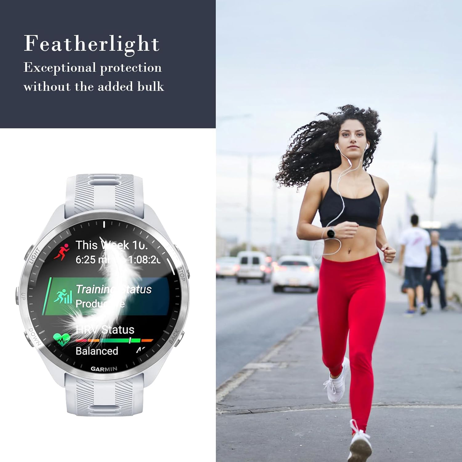 (3 Pack) Screen Protector for Garmin Forerunner 965/965 Solar, 9H Hardness Tempered Glass Screen Protector Film Guard for Garmin Forerunner 965 image number 4