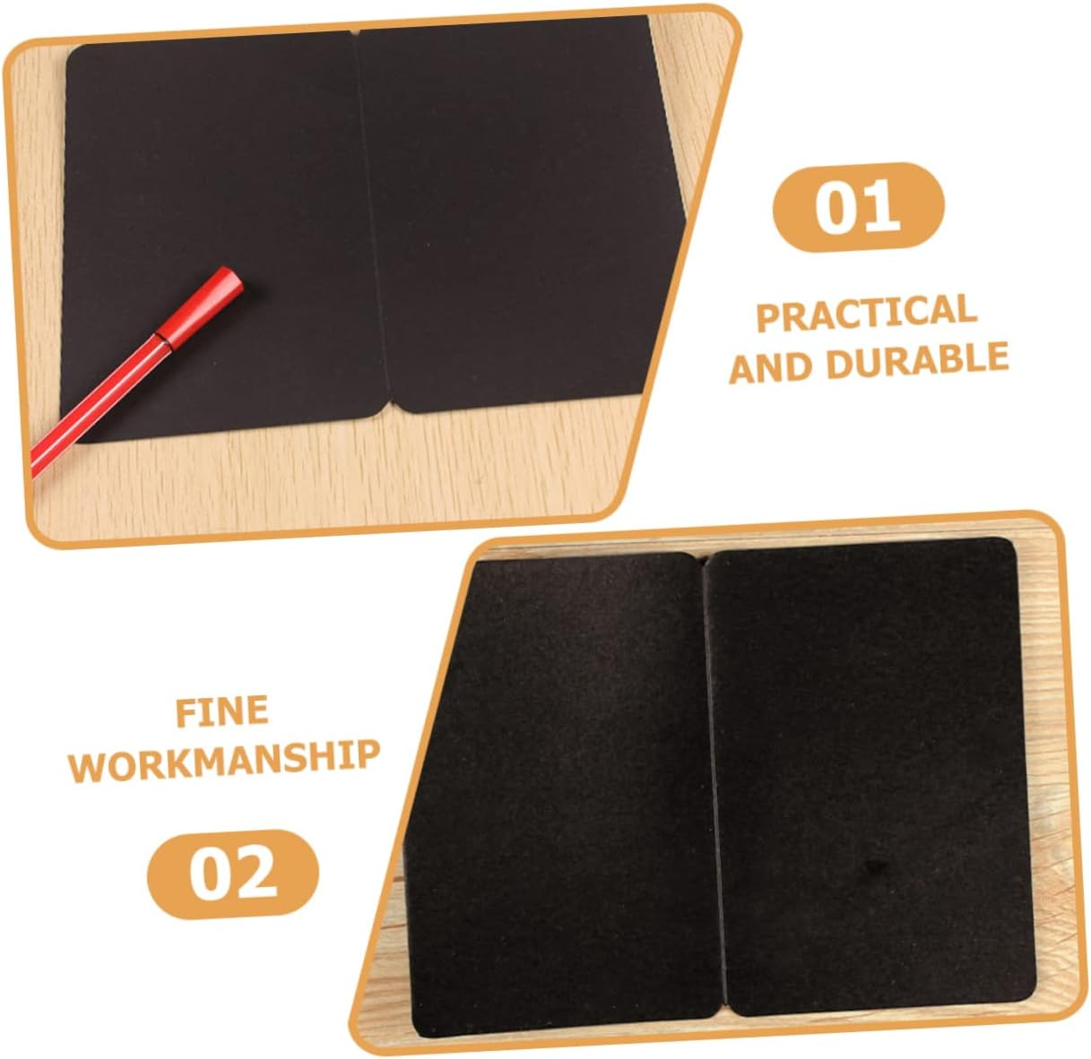 Operitacx 100Pcs Kraft Paper Cards Blank Greeting Cards for DIY Blessing Festival Messages image number 4