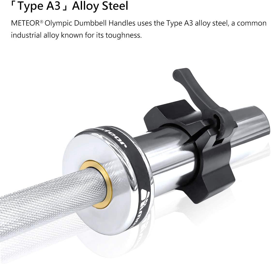 METEOR Olympic Barbell - Weightlifting, Dumbbell, Tricep, Ez Curl Bar - 20Kg, 50Mm Olympic Bar image number 3